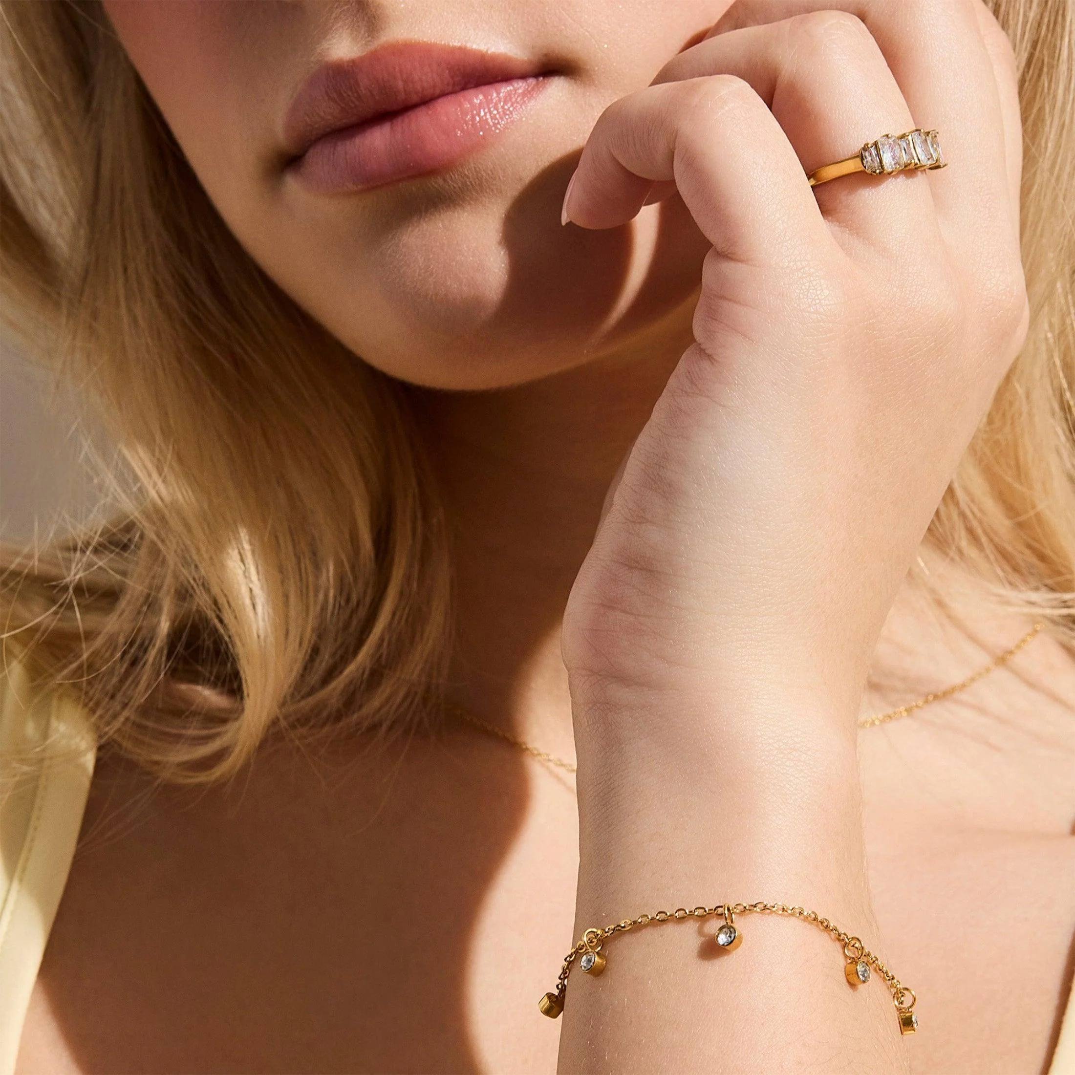 Dainty Crystal Drop Bracelet - Image 3