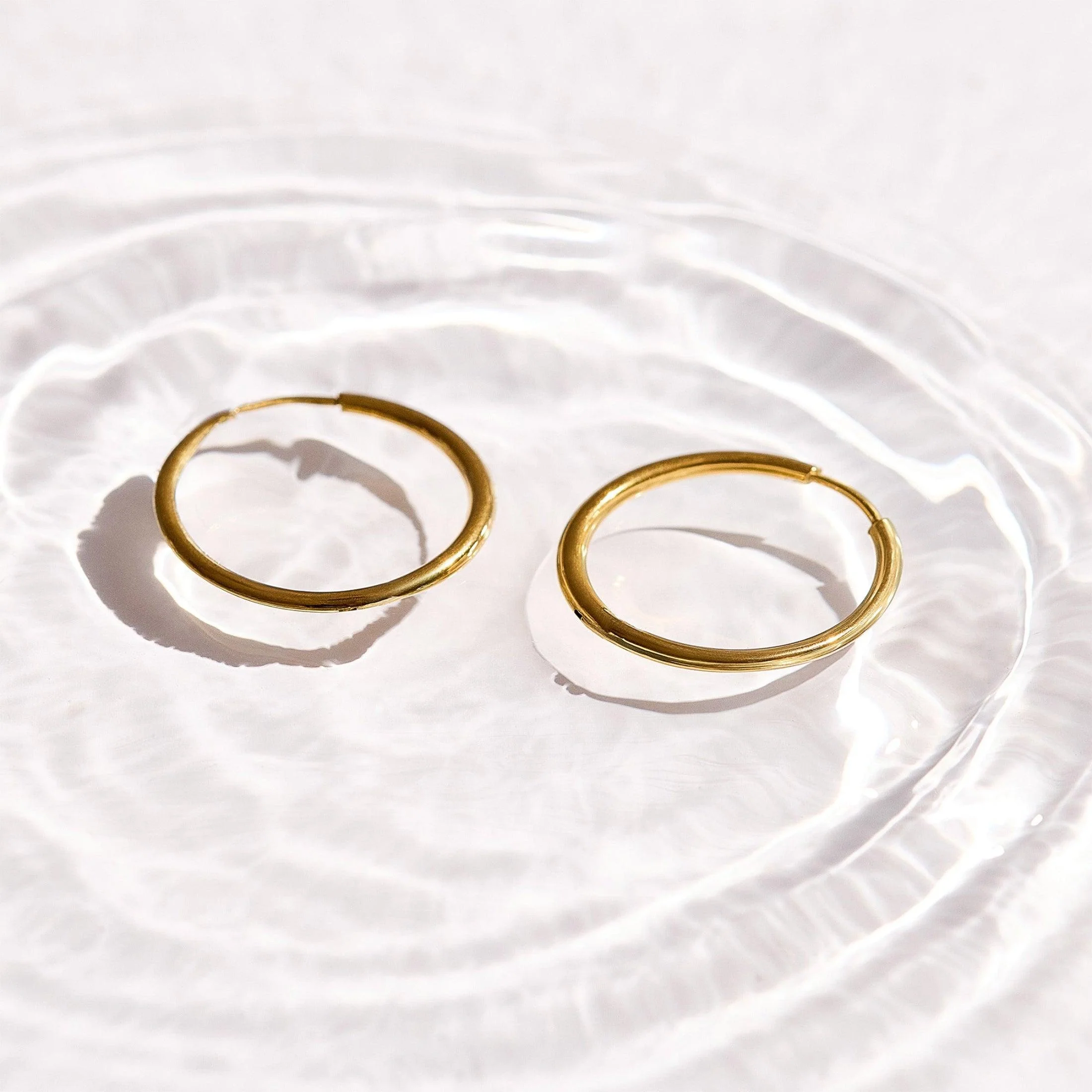 Thin Evryday Hoop Earrings - Image 3