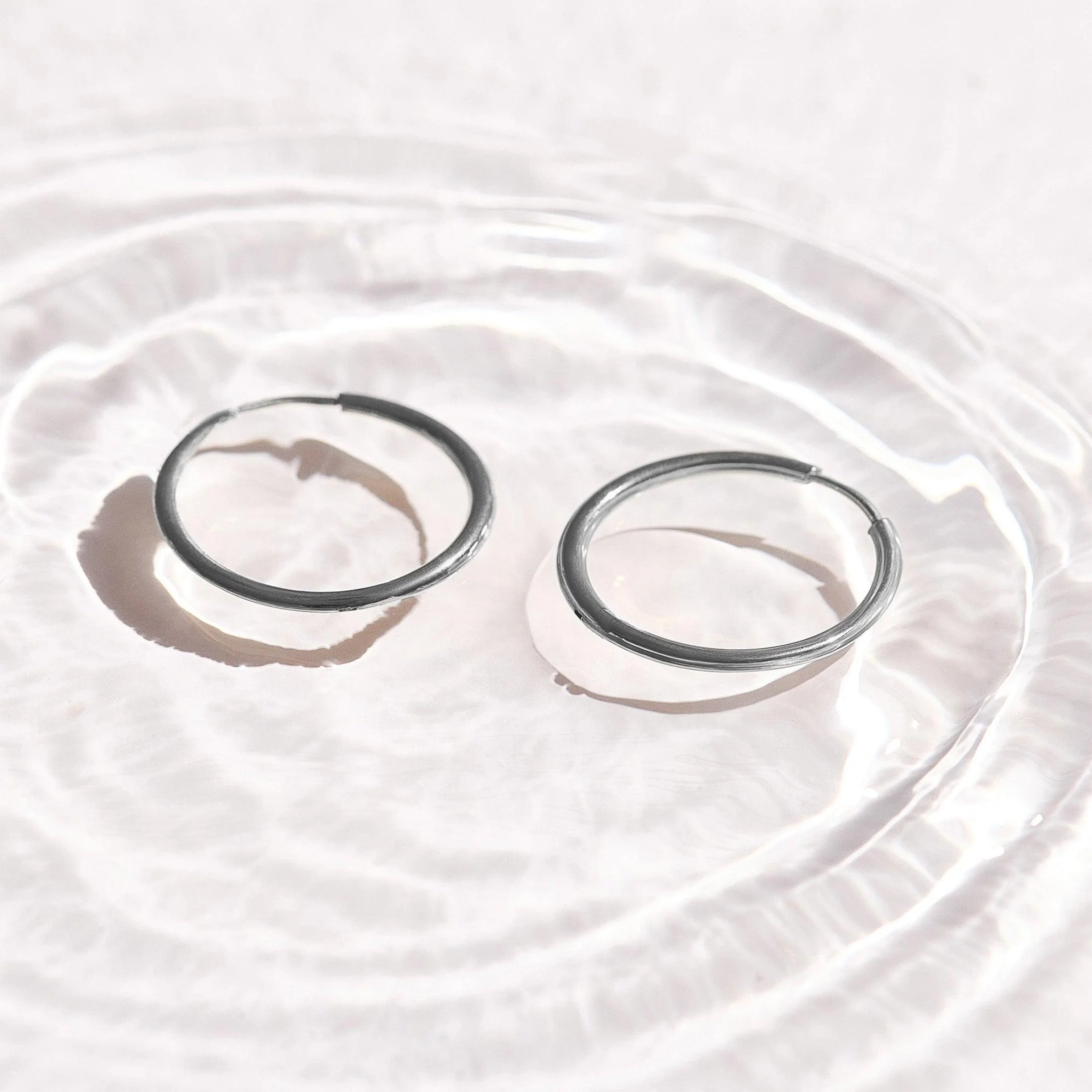 Thin Evryday Hoop Earrings - Image 6