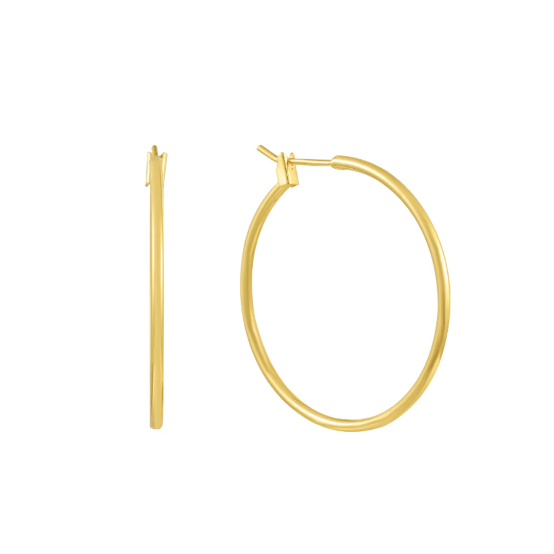 Thin Evryday Hoop Earrings - Image 7
