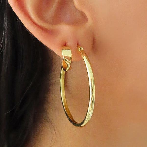 Thin Evryday Hoop Earrings - Image 8
