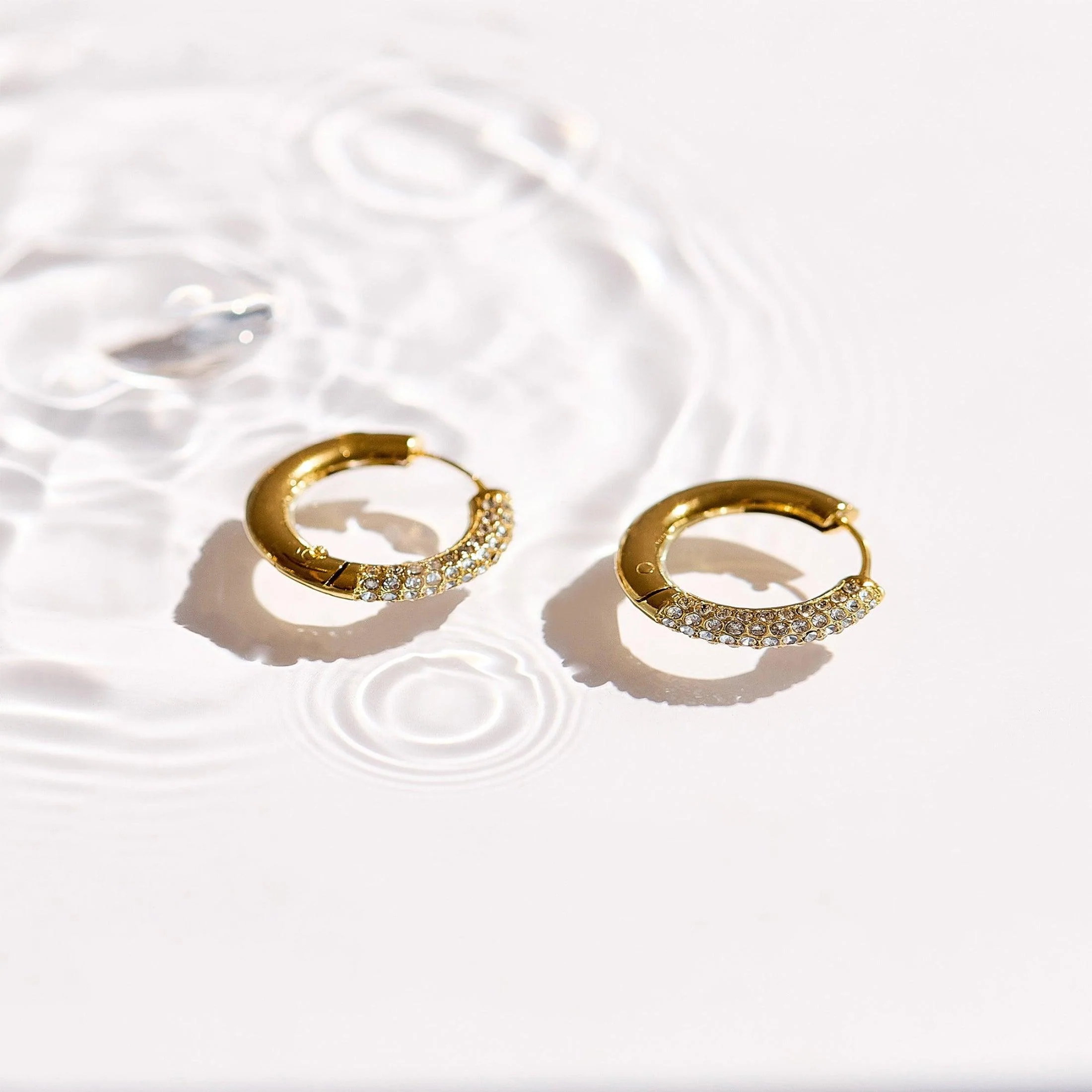 Crystal Pave Statement Hoops - Image 3