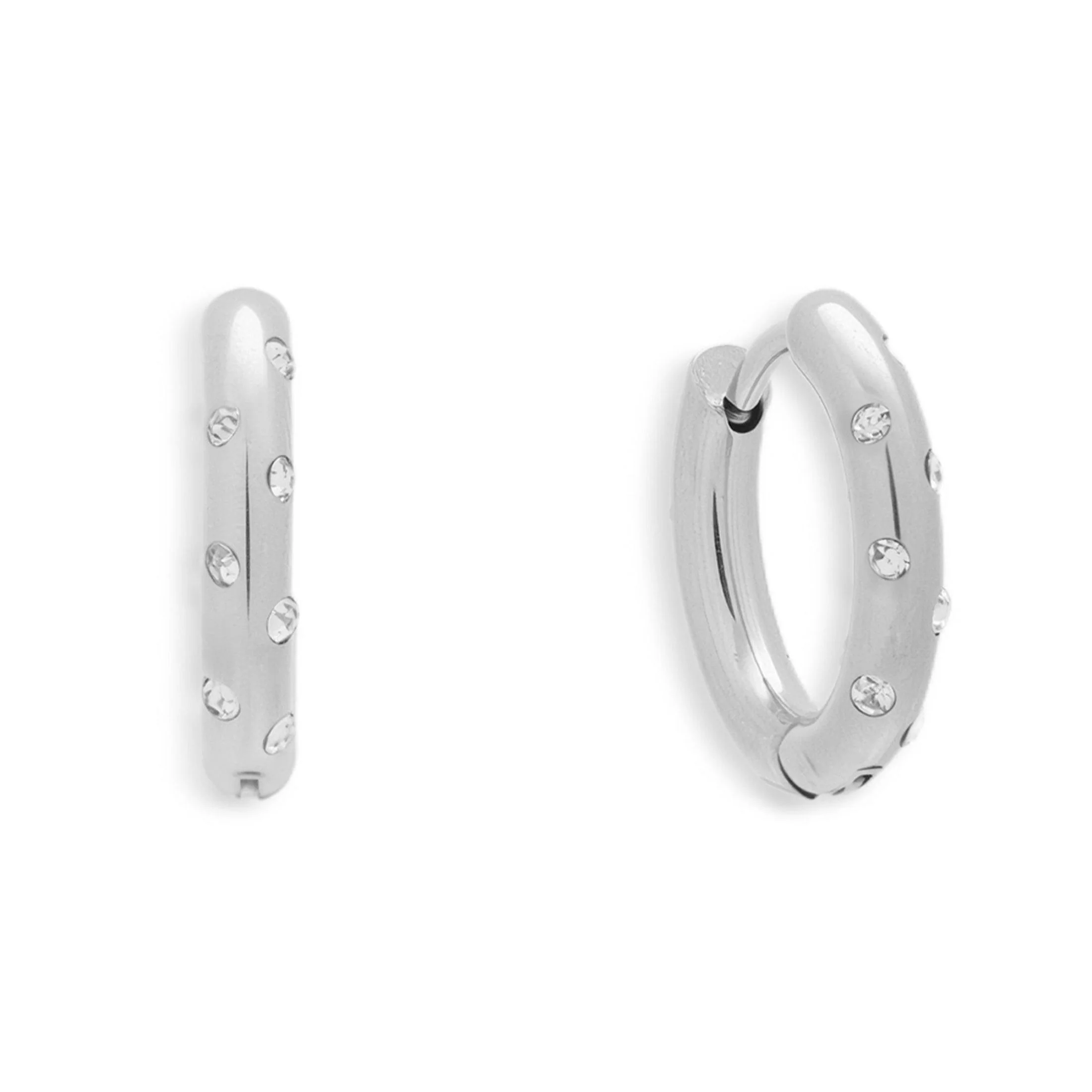 Crystal Dot Hoop Earrings - Image 5