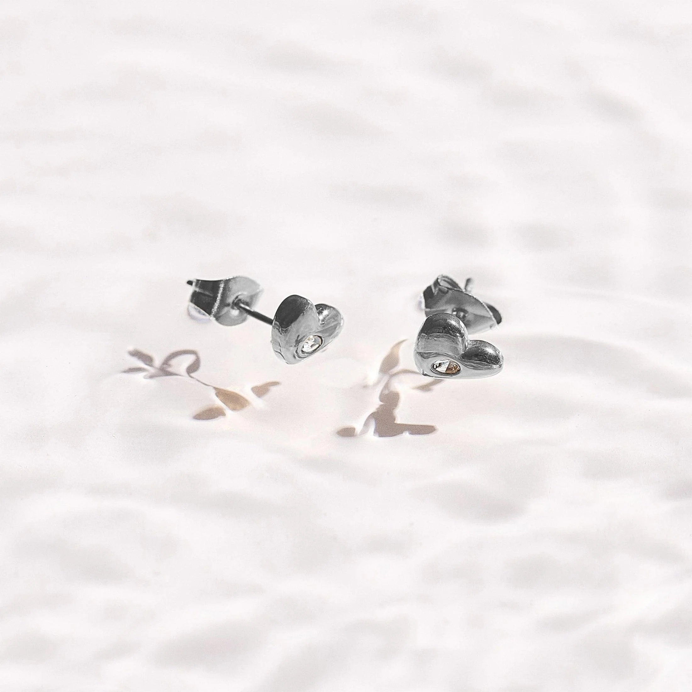 Crystal Heart Stud Earrings - Image 6
