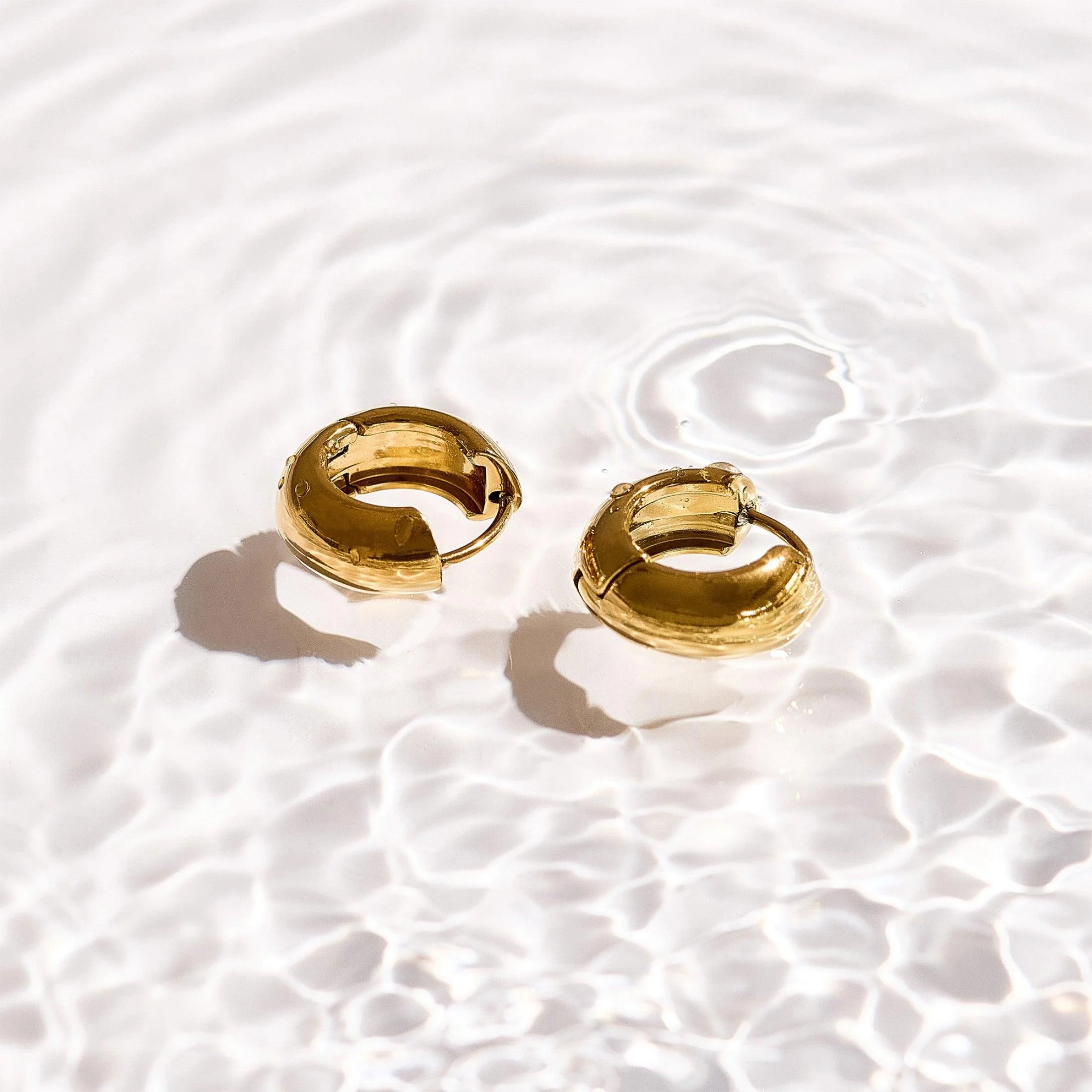 Chunky Mini Hoop Earrings - Image 3