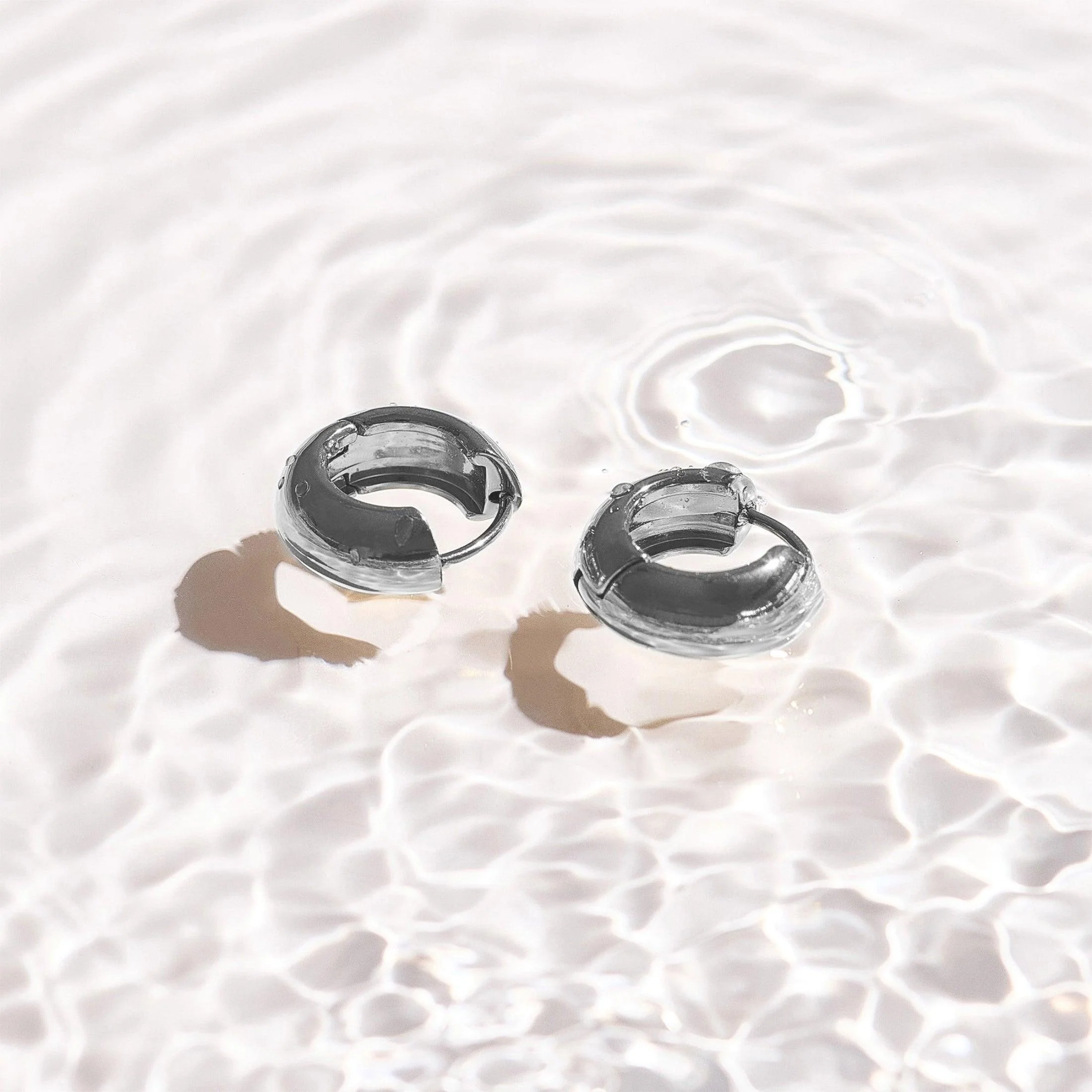 Chunky Mini Hoop Earrings - Image 7