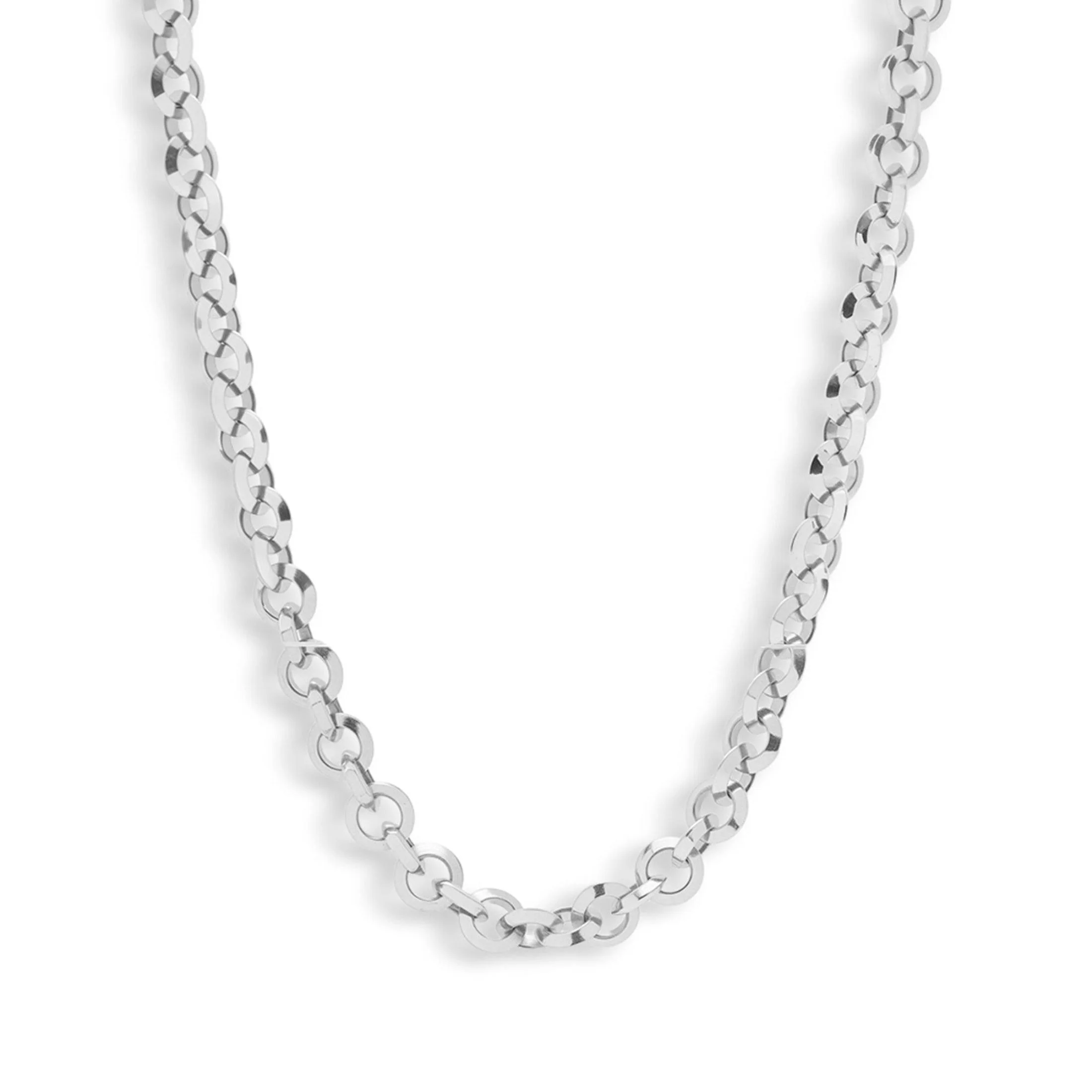 Chunky Round Link Chain Necklace - Image 2
