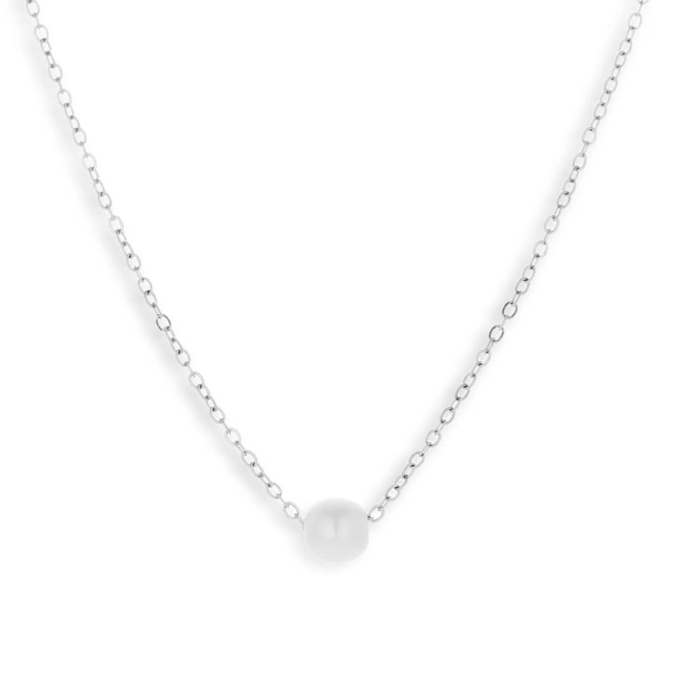 Single Pearl Drop Necklace - Image 3