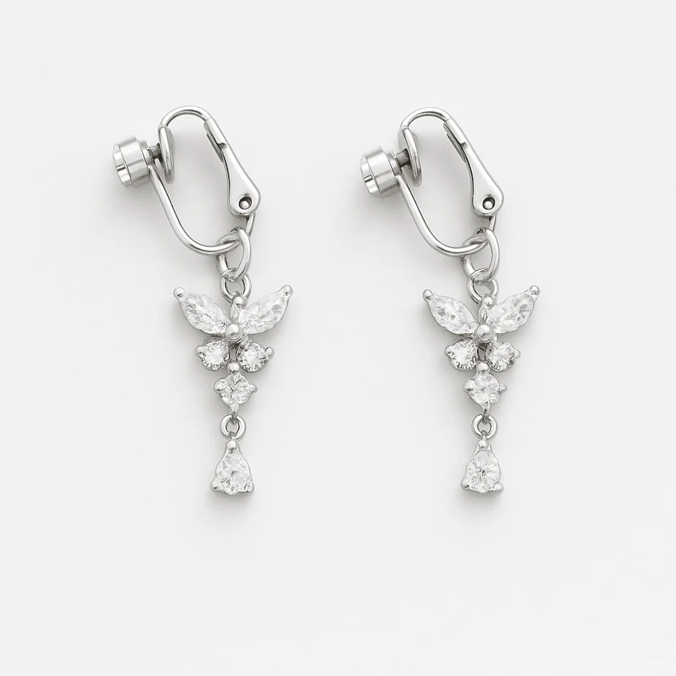 Butterfly Kiss Clip-On Earrings - Image 2