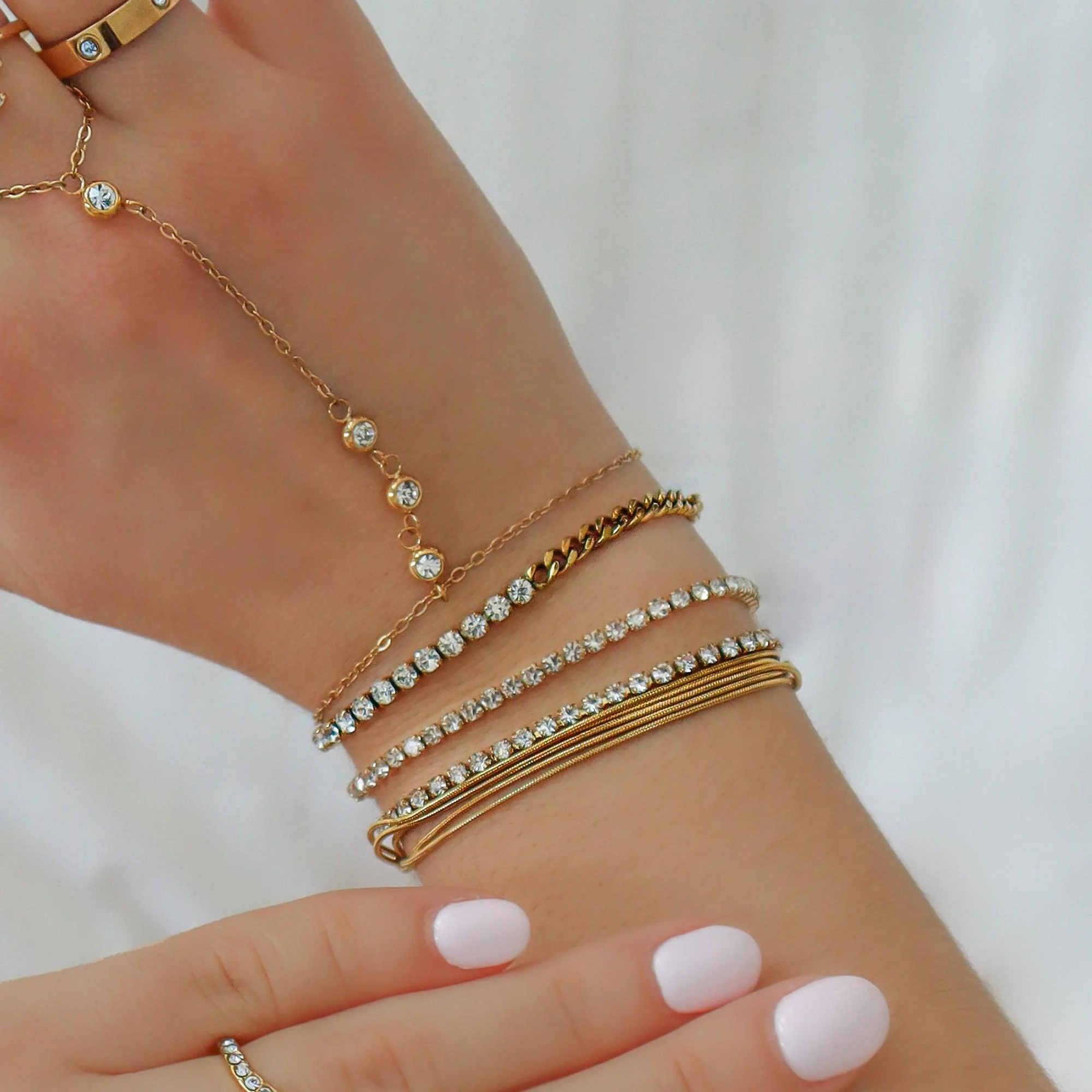 Champagne Princess Tennis Bracelet - Image 3
