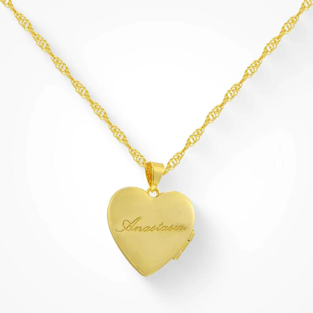 Custom/Personalized Heart Locket Necklace - Image 3