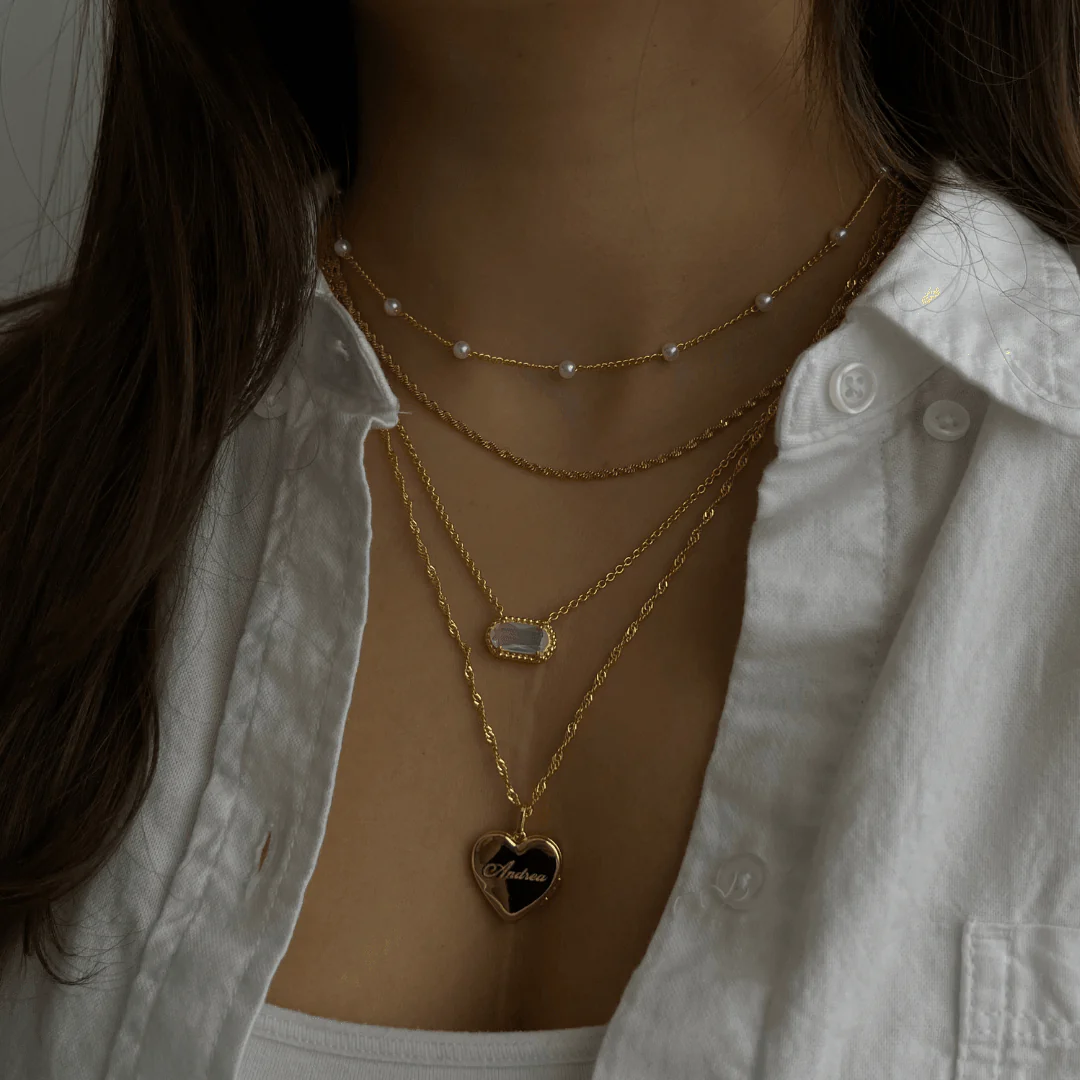 Custom/Personalized Heart Locket Necklace - Image 4
