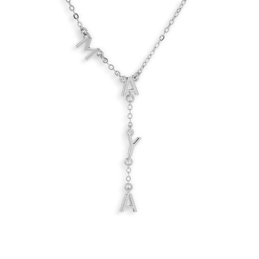 Custom/Personalized Name Drop Lariat Necklace - Image 5