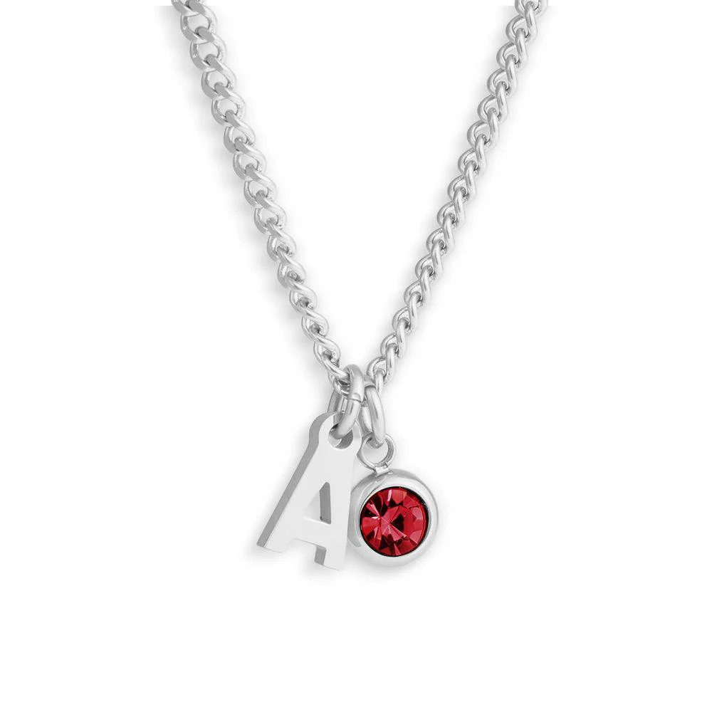 Custom/Personalized Initial Pendant Necklace w/ Birthstone - Image 23