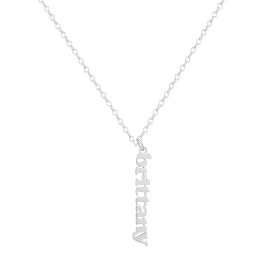 Custom/Personalized Mini Vertical Charm Nameplate Necklace - Image 10