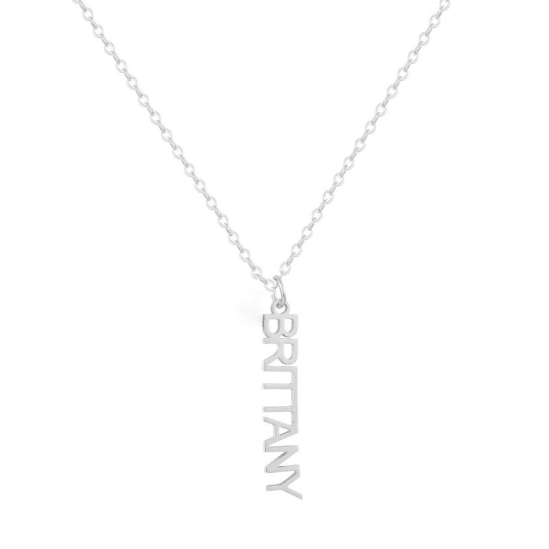 Custom/Personalized Mini Vertical Charm Nameplate Necklace - Image 12