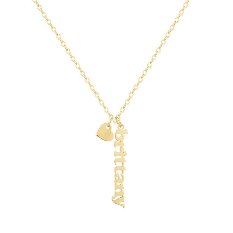 Custom/Personalized Mini Vertical Charm Nameplate Necklace - Image 3