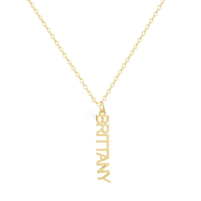 Custom/Personalized Mini Vertical Charm Nameplate Necklace - Image 6