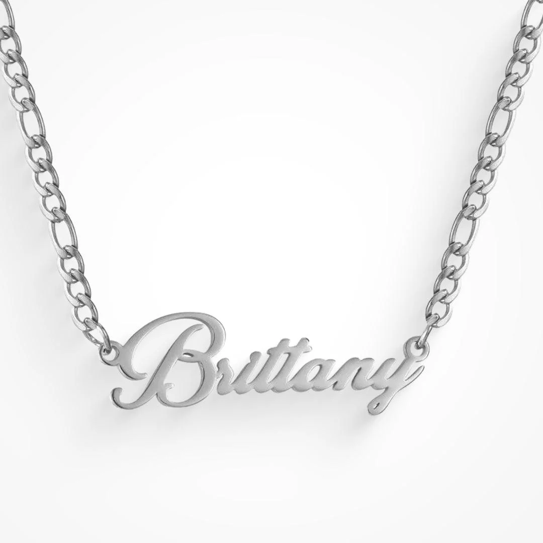 Custom/Personalized Nameplate Figaro Necklace - Image 3