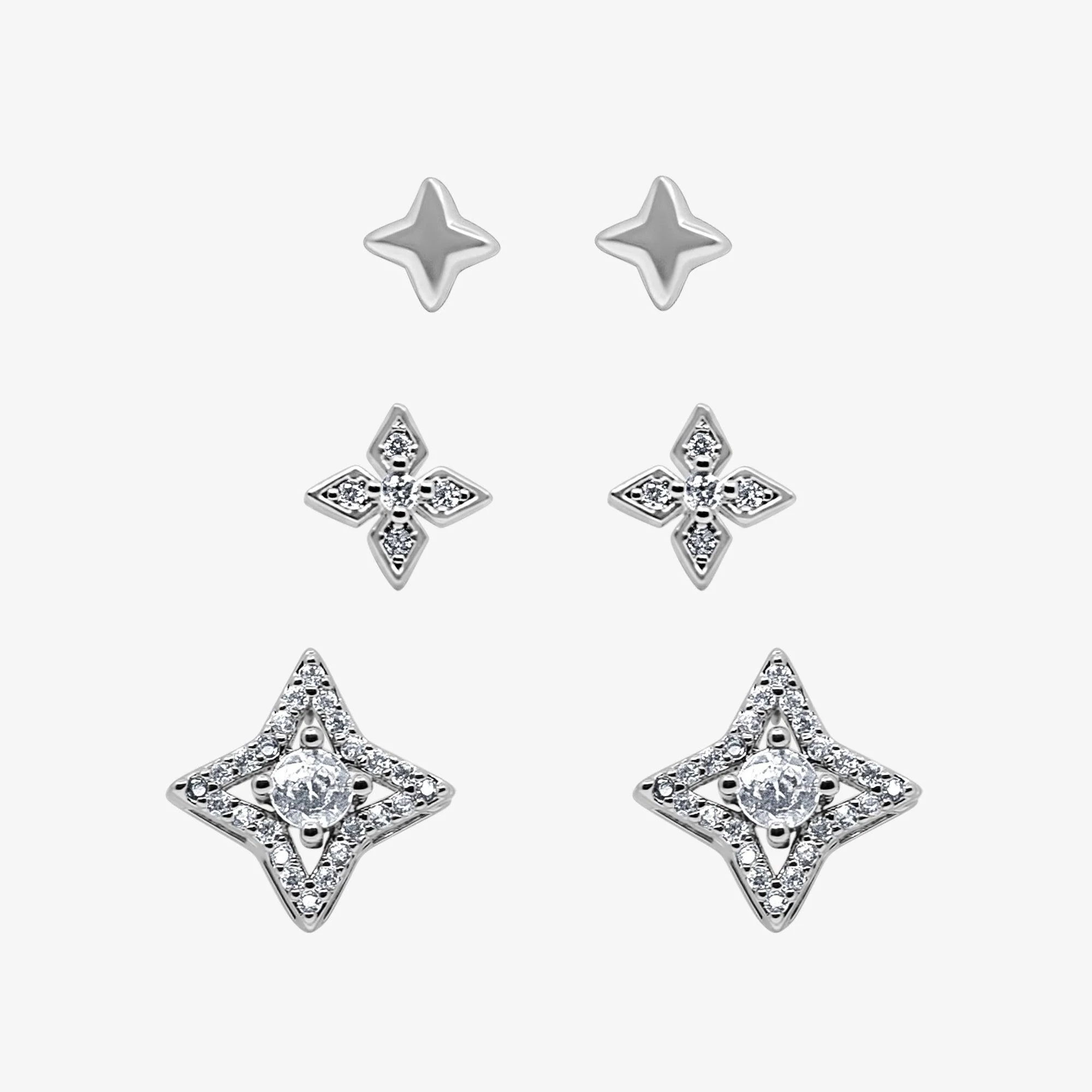 Glitter Pop Stud Earrings 3 Piece Pack - Image 3