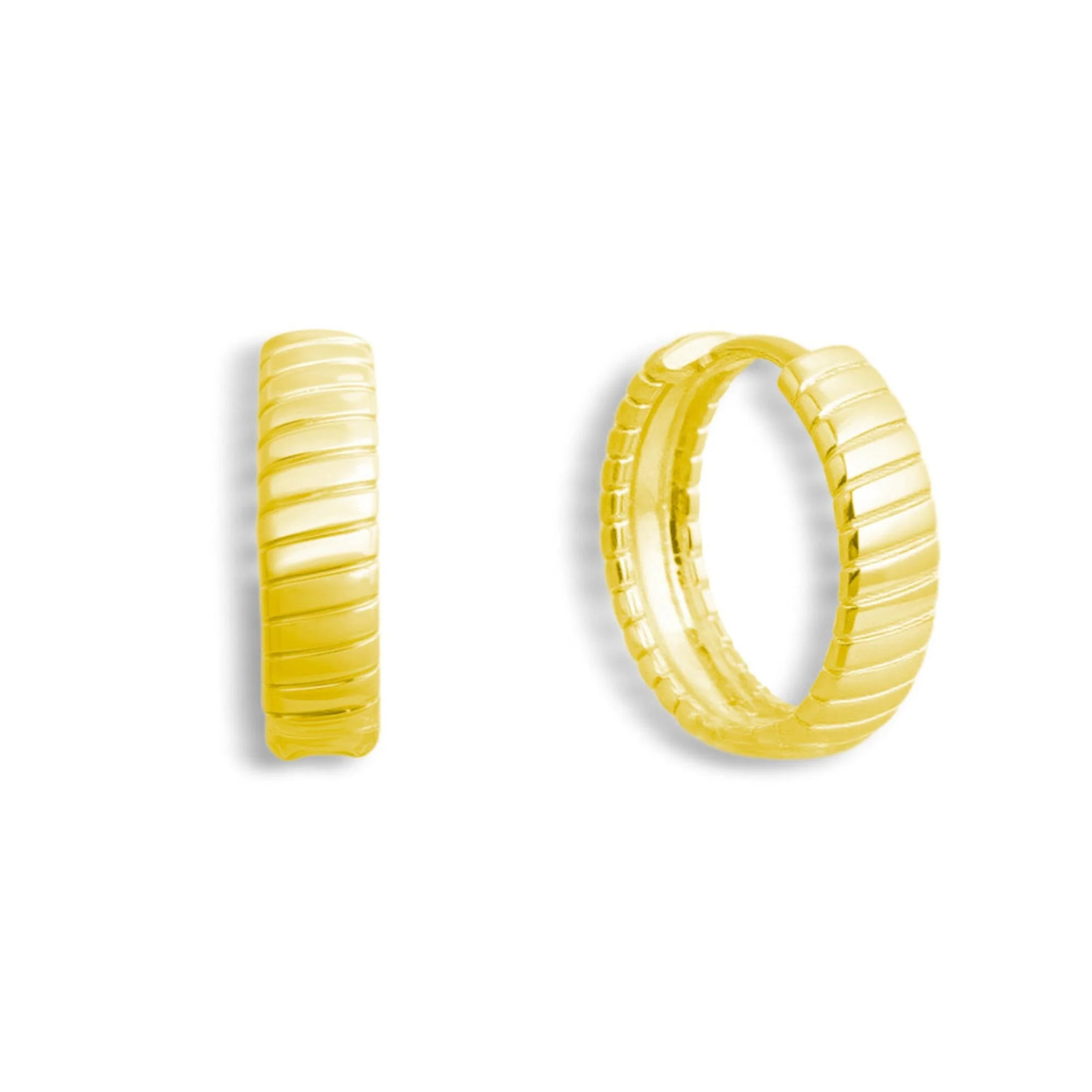 Golden Hoop Earrings - Image 2