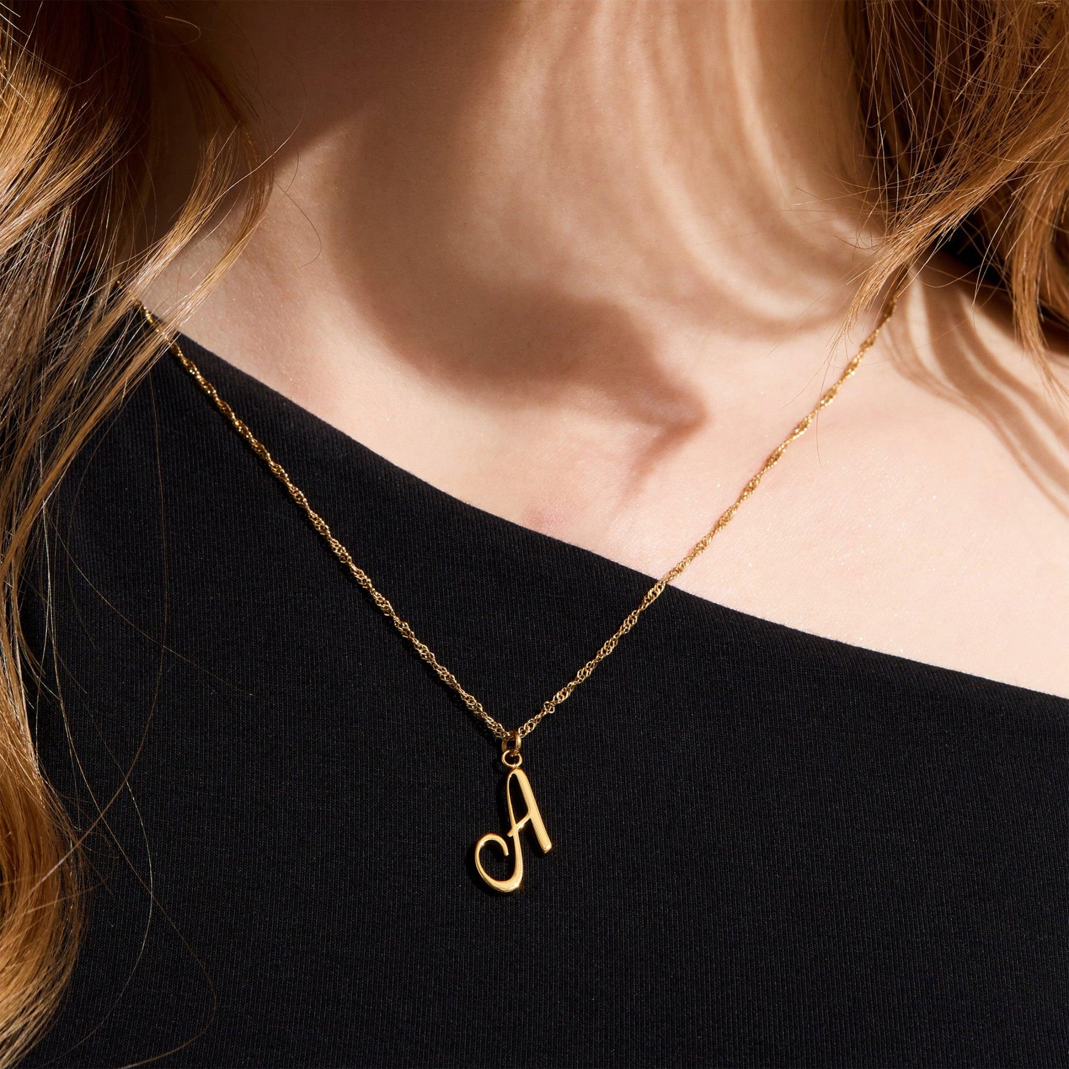 Golden Letter Necklace - Image 2