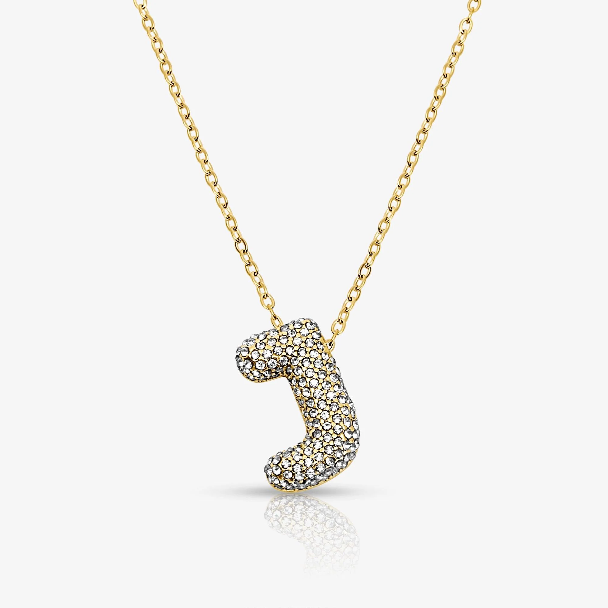 Pave Bubble Letter Necklace - Image 11