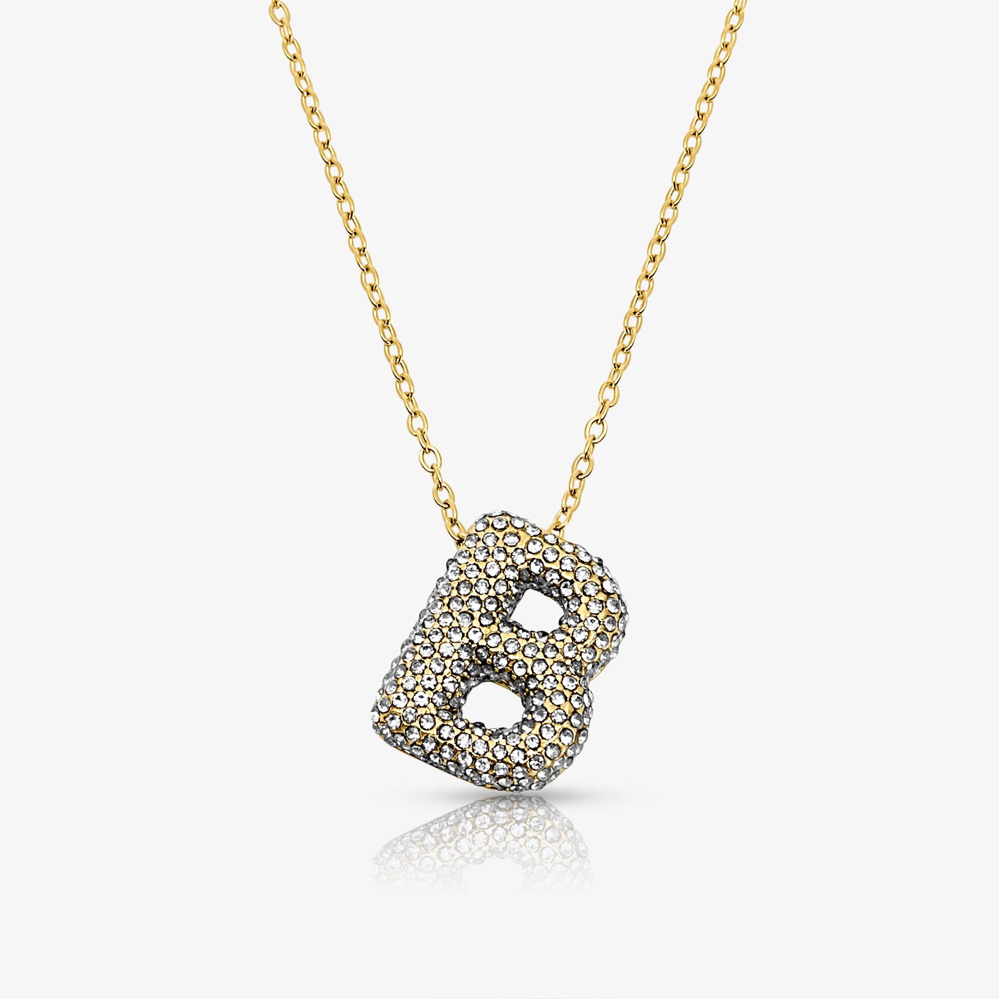 Pave Bubble Letter Necklace - Image 6