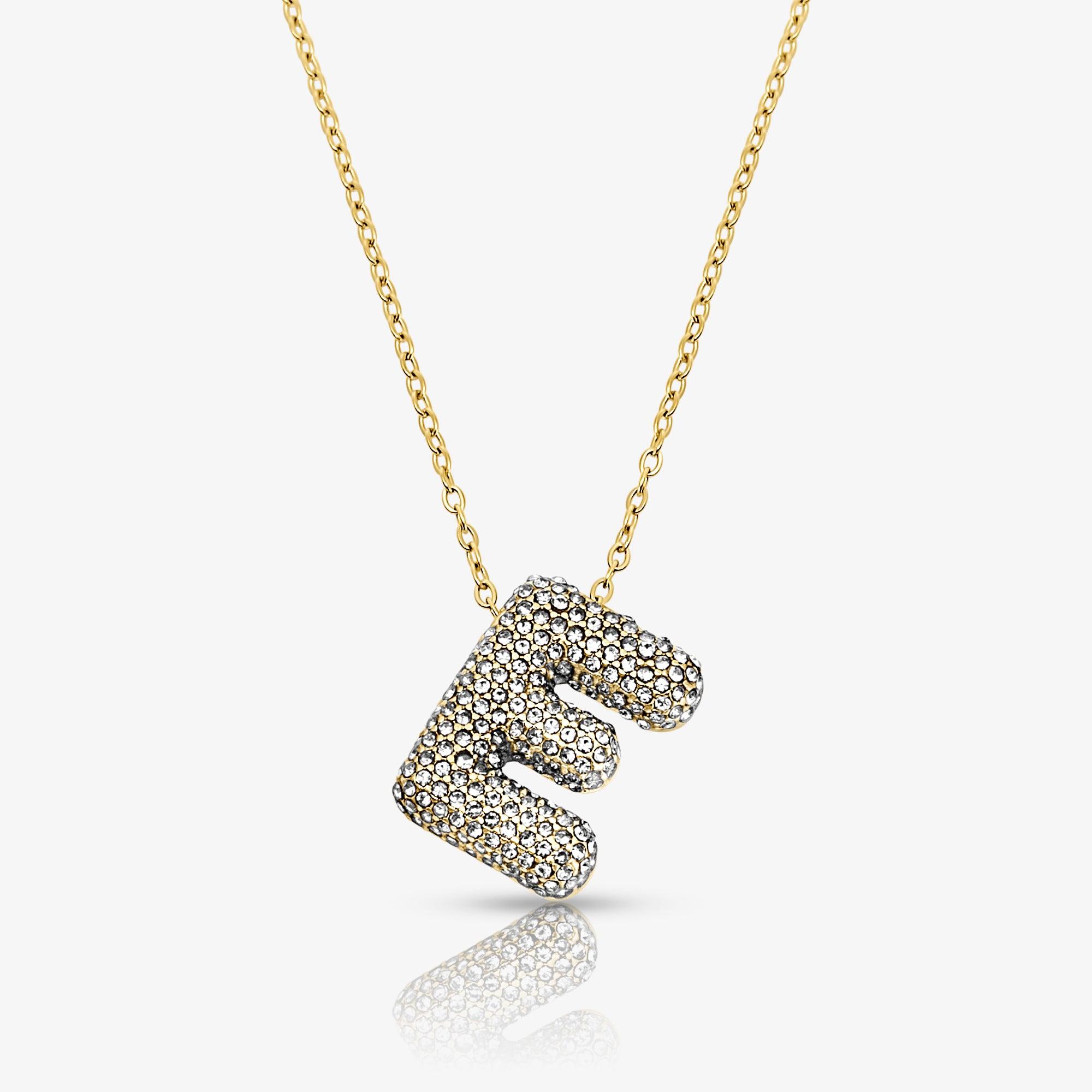 Pave Bubble Letter Necklace - Image 8