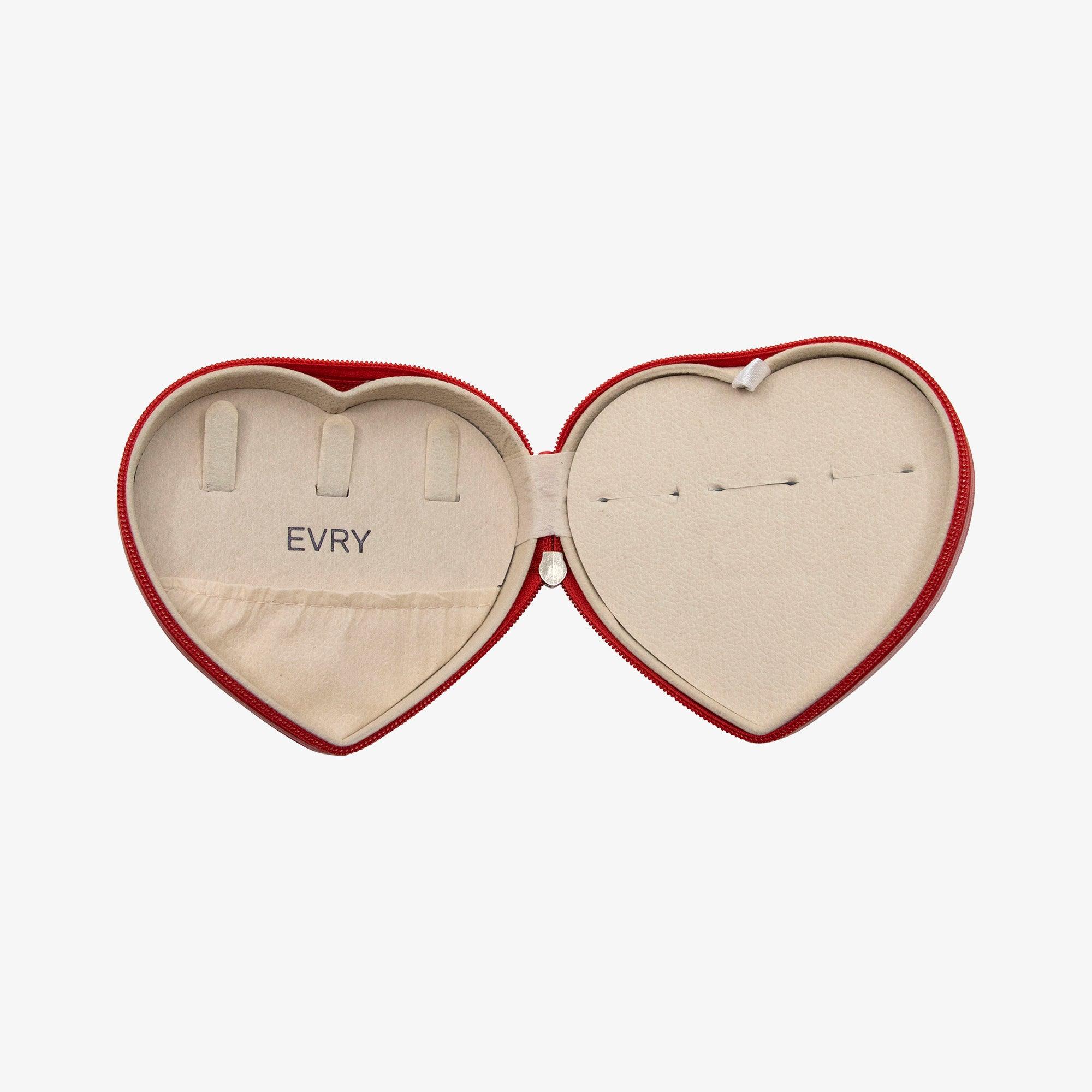Heart-Shaped Travel Jewelry Case - Image 4