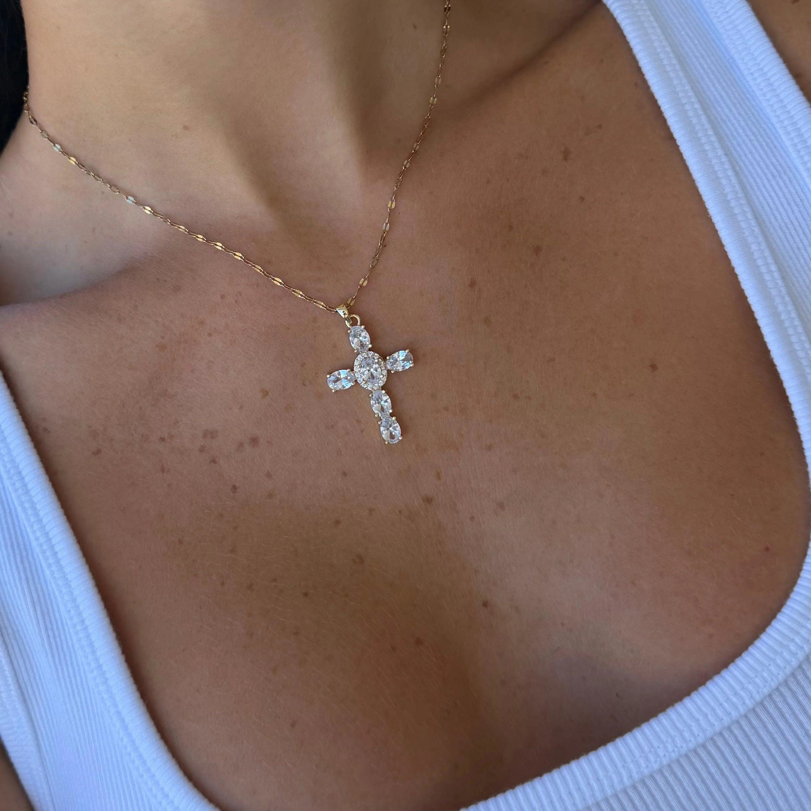 Heavenly Glow Cross Necklace - Image 5