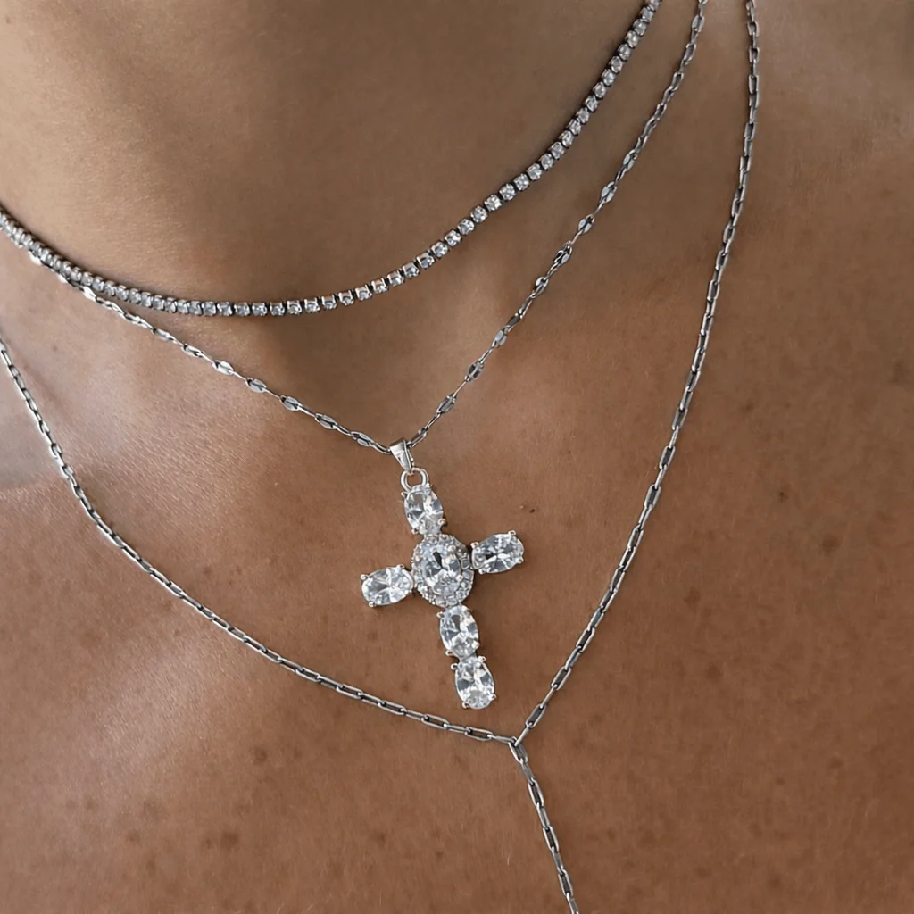 Heavenly Glow Cross Necklace - Image 7