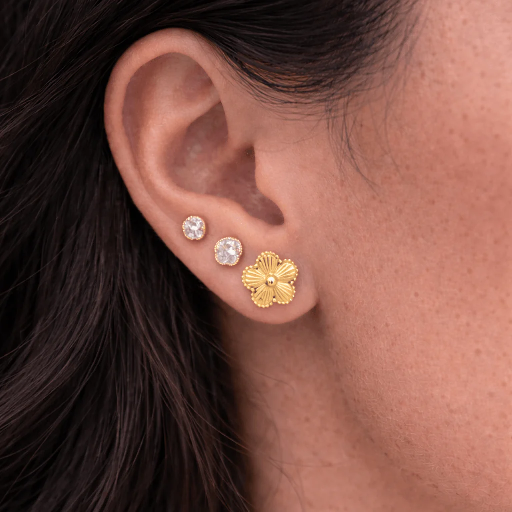 Lucky Bloom Stud Earrings - Image 2