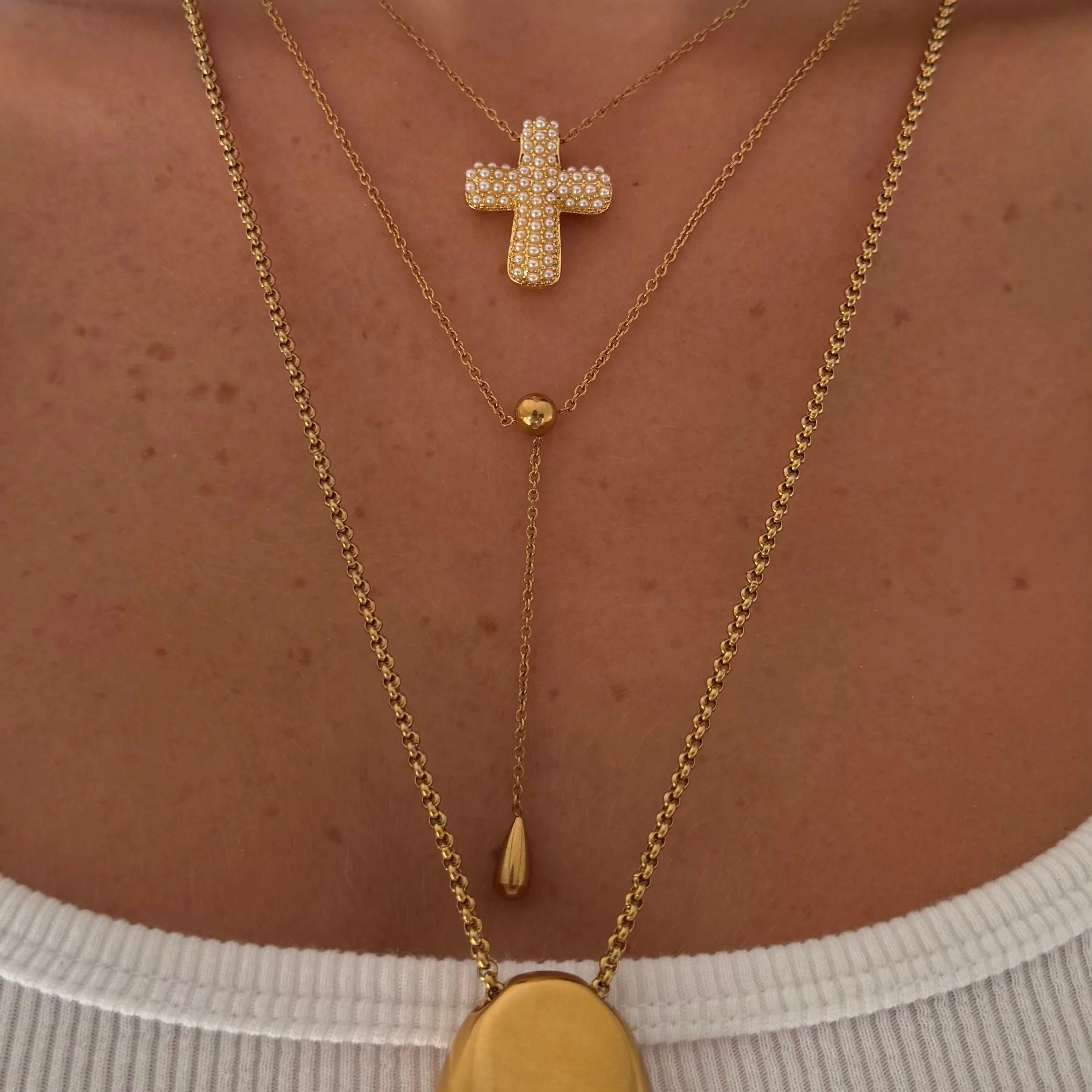Luna Drop Lariat Necklace - Image 3