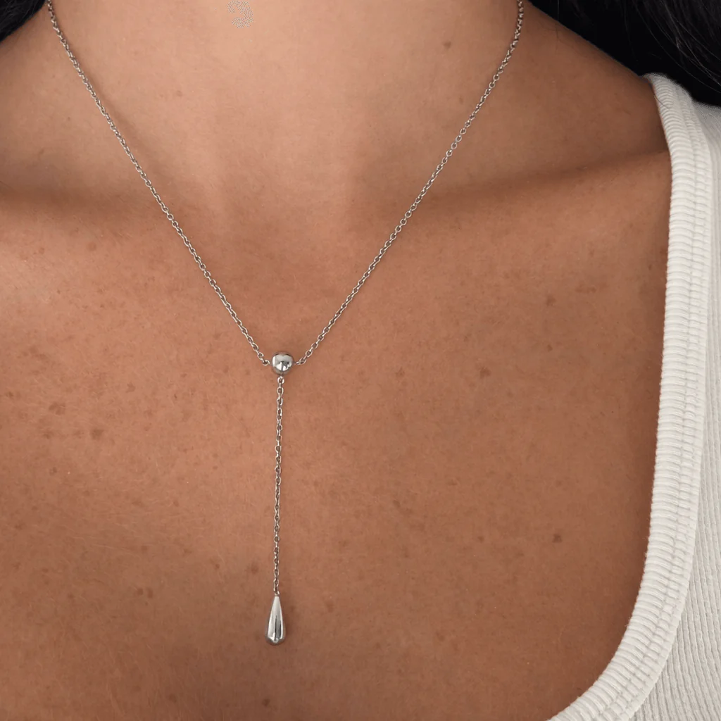 Luna Drop Lariat Necklace - Image 4
