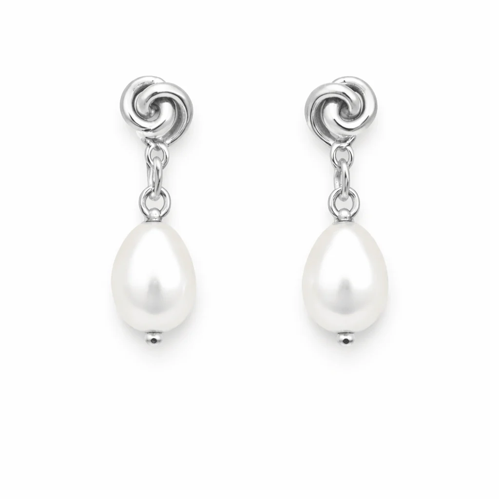 Pearl & Swirl Earrings - Image 2