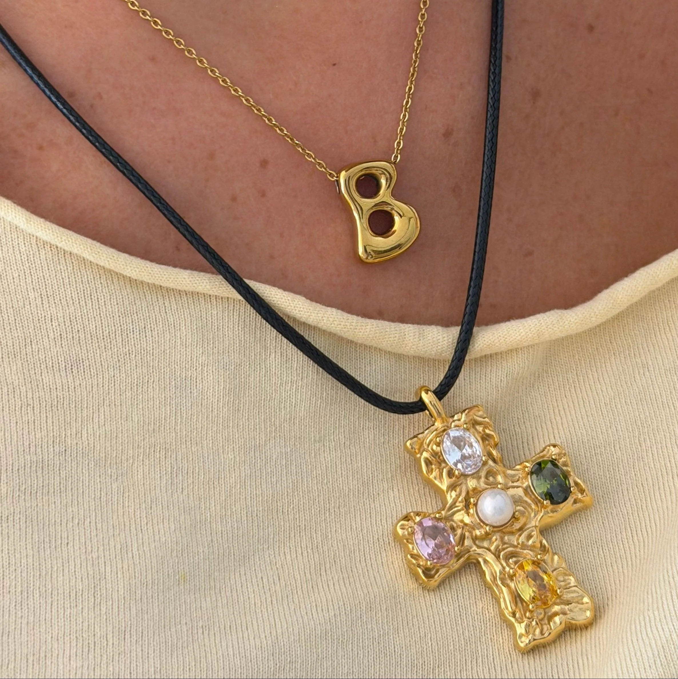 Popstar Cross Cord Necklace - Image 5