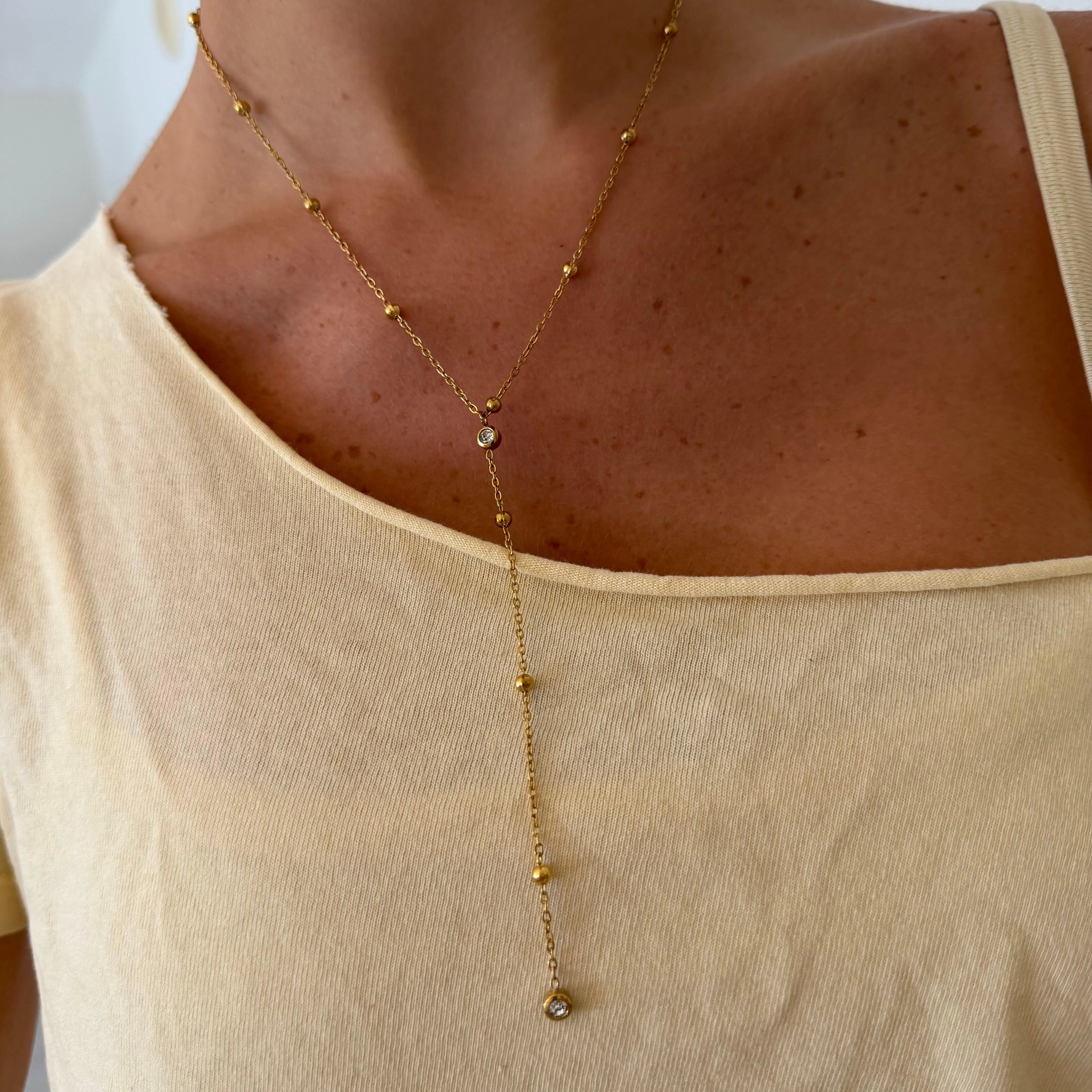 Raindrop Lariat Necklace - Image 2