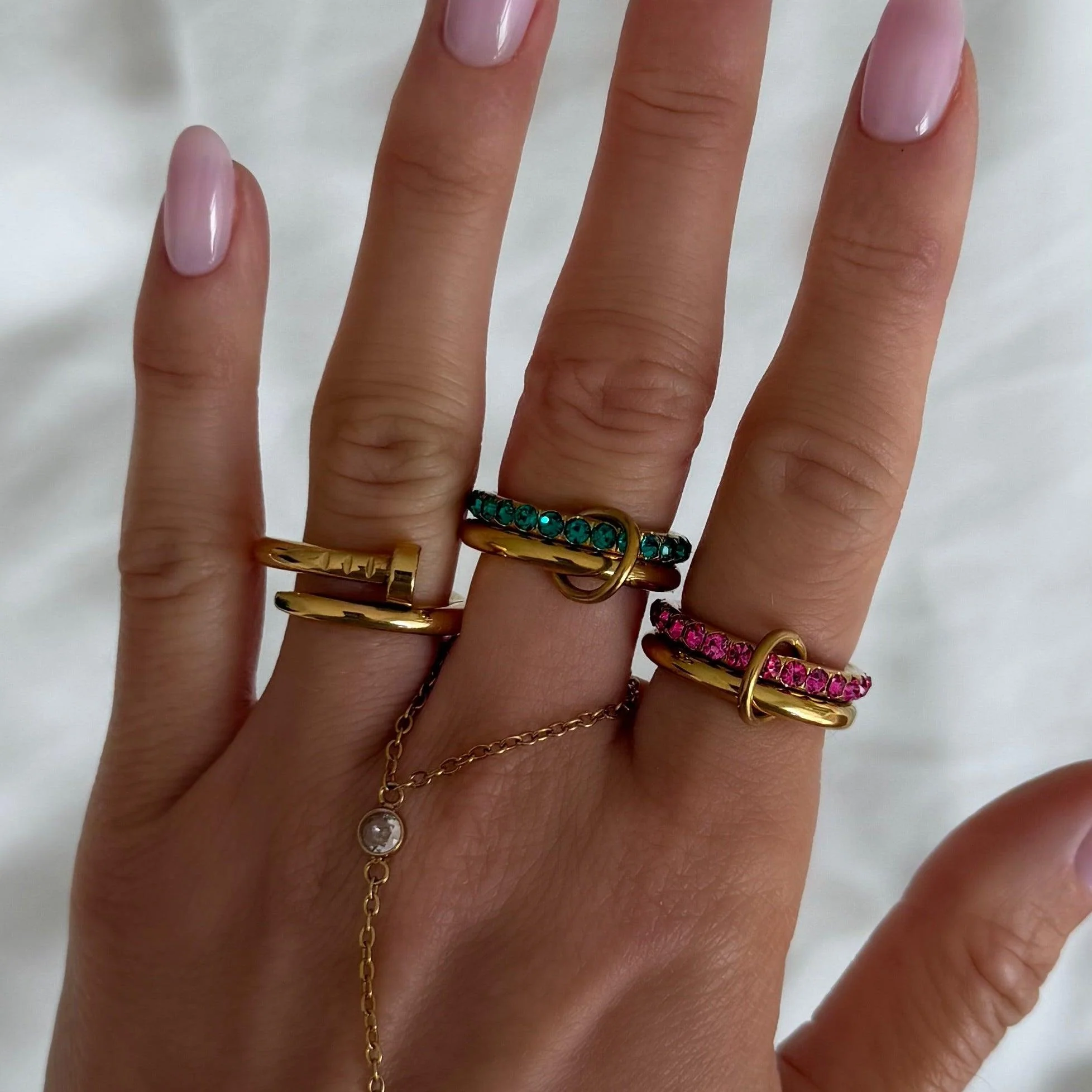 Rosie Glow Stacked Ring - Image 3