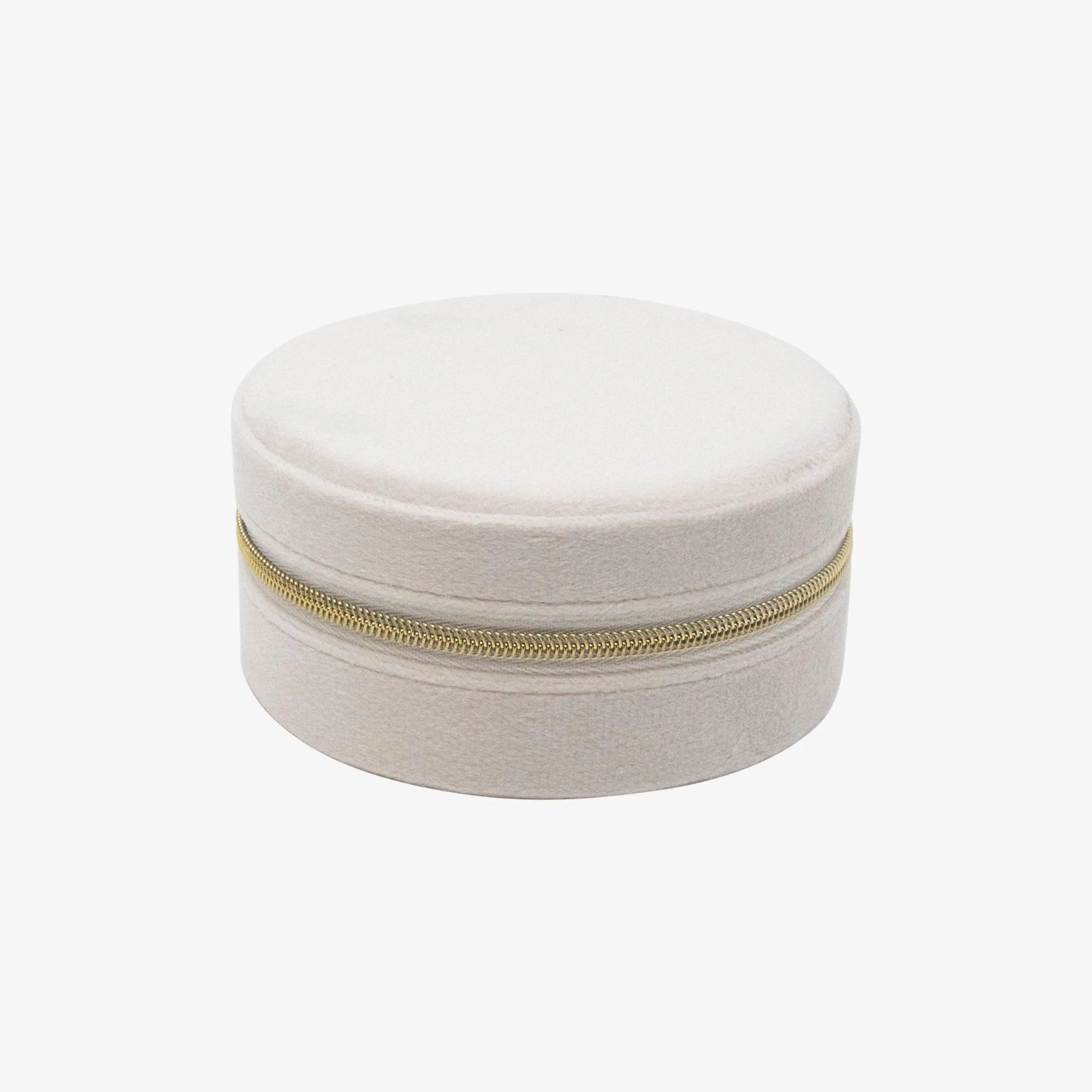 Round Velvet Travel Jewelry Case - Image 4