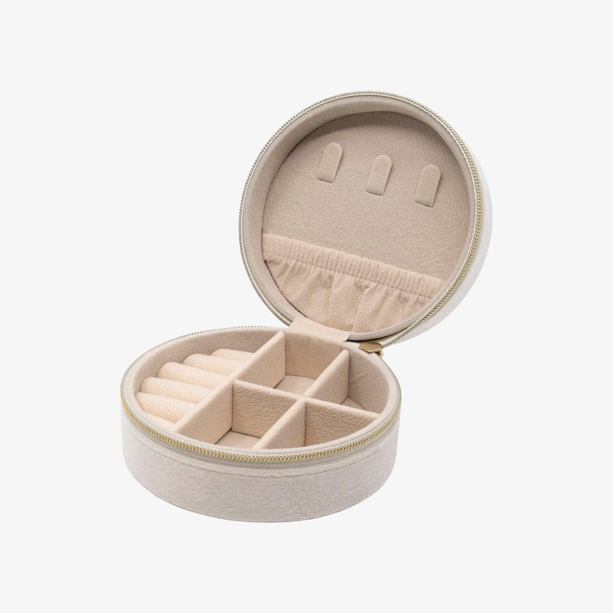 Round Velvet Travel Jewelry Case - Image 5
