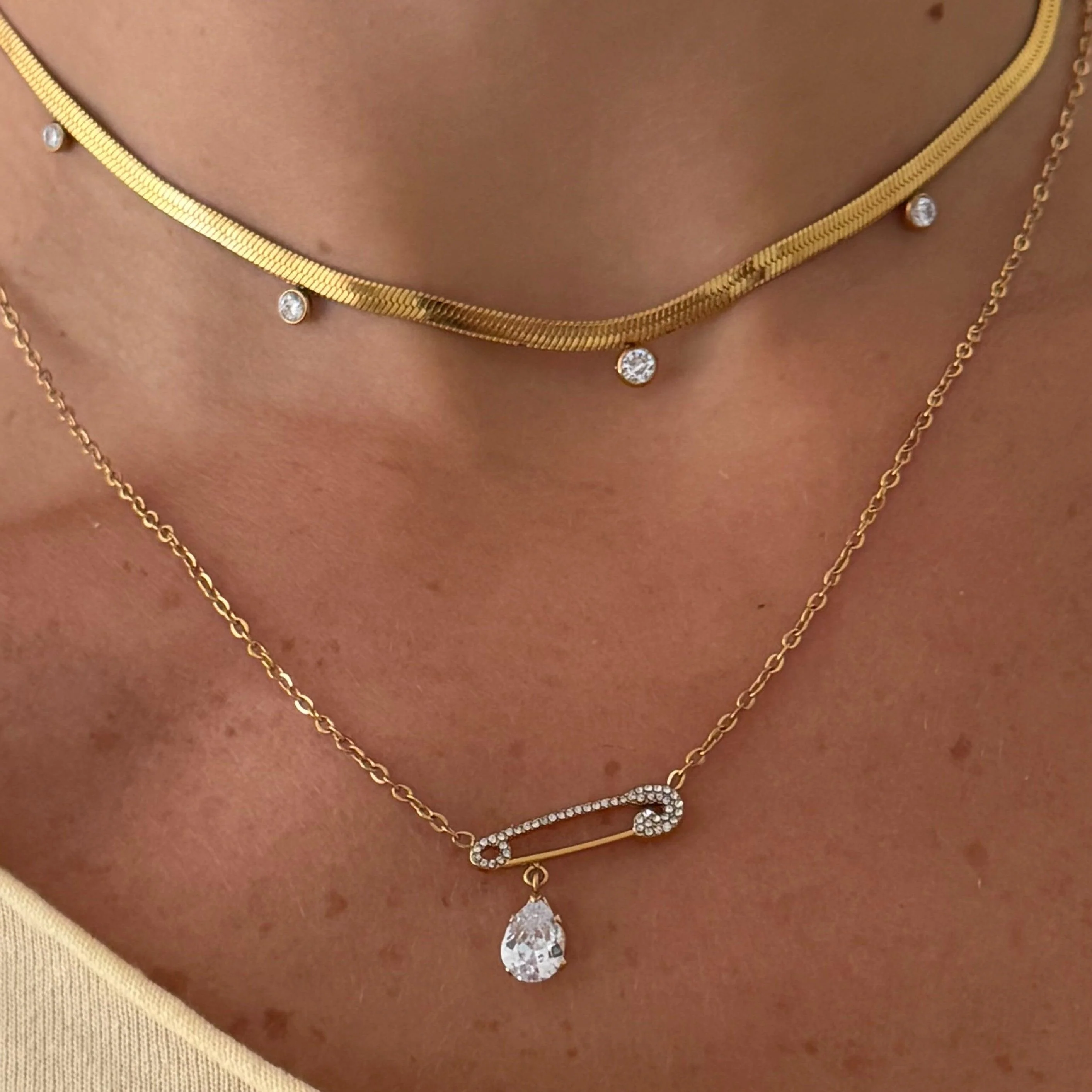 Shiny Pin Necklace - Image 2