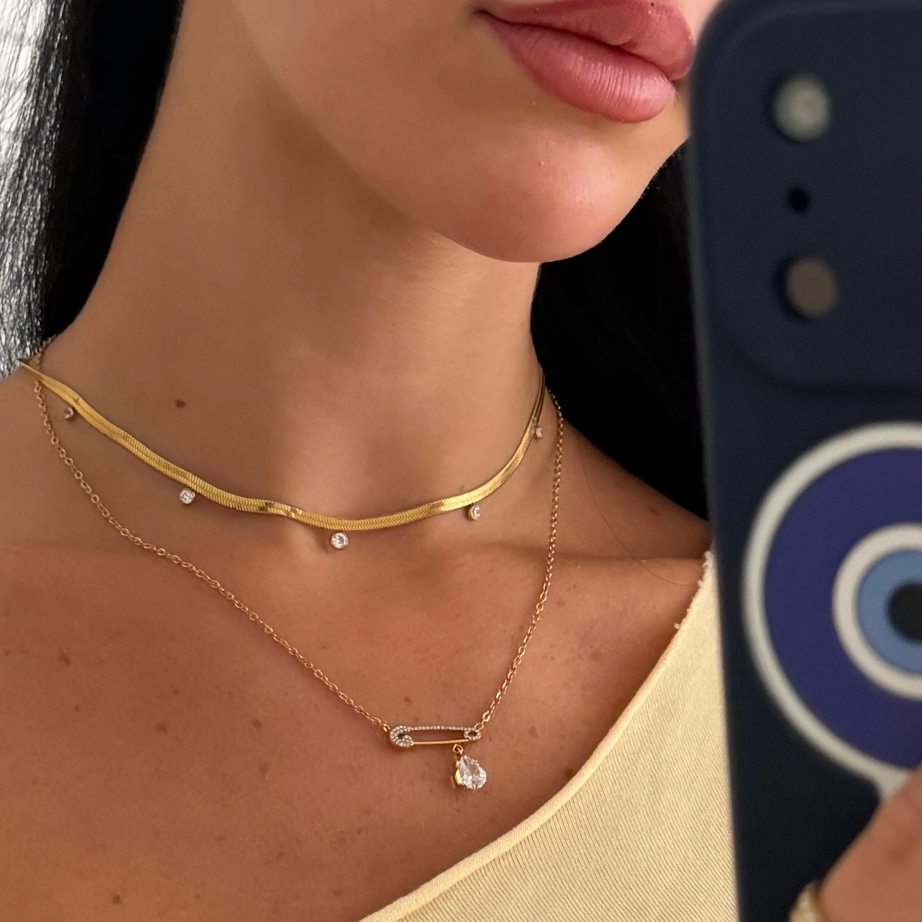 Shiny Pin Necklace - Image 3