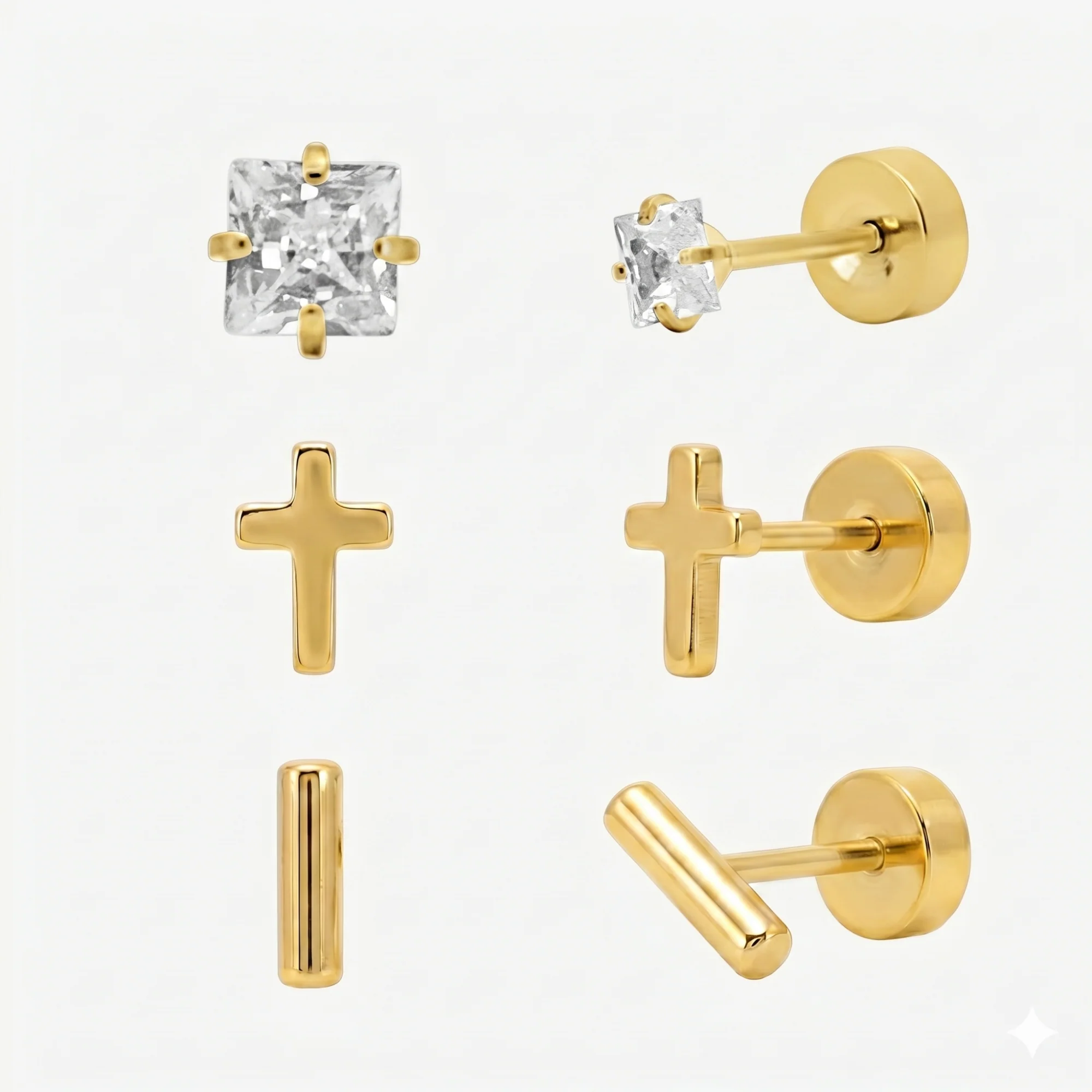 Simply Yours Flat Back Earrings 3 Piece Set
