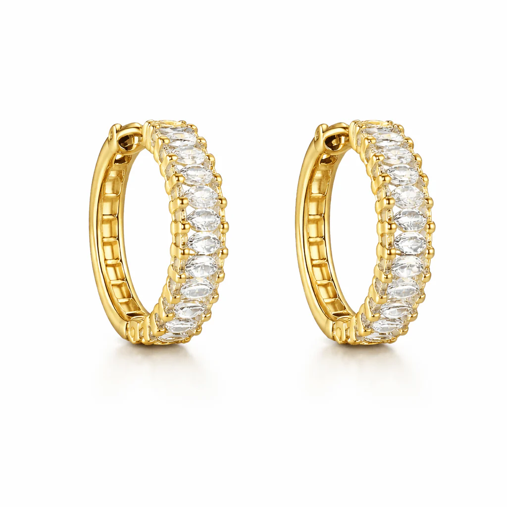 Sparkle Queen Hoop Earrings - Image 2