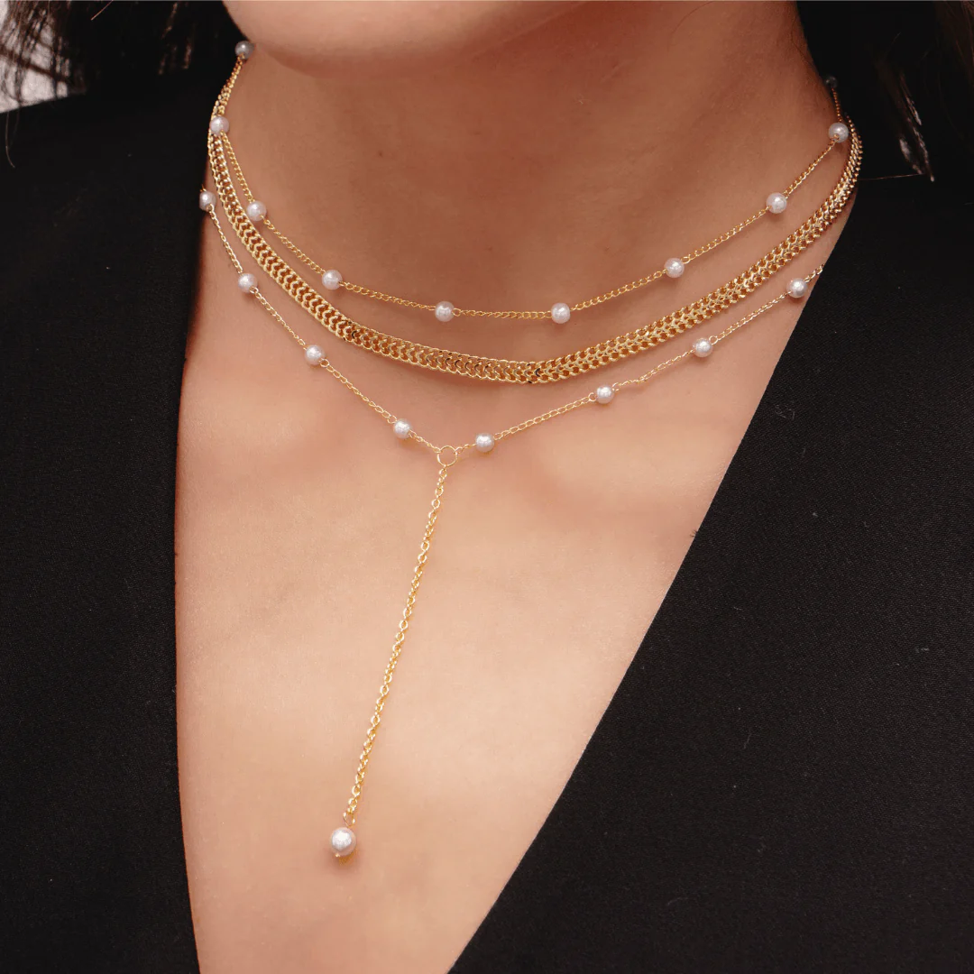 Sweet Pearl Lariat Necklace - Image 4