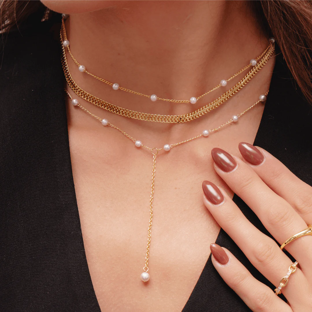 Sweet Pearl Lariat Necklace - Image 5