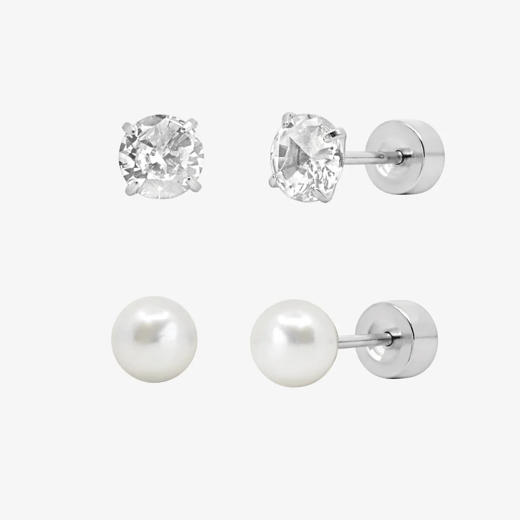 Timeless Babe Flat Back Earrings 2 Piece Set - Image 3