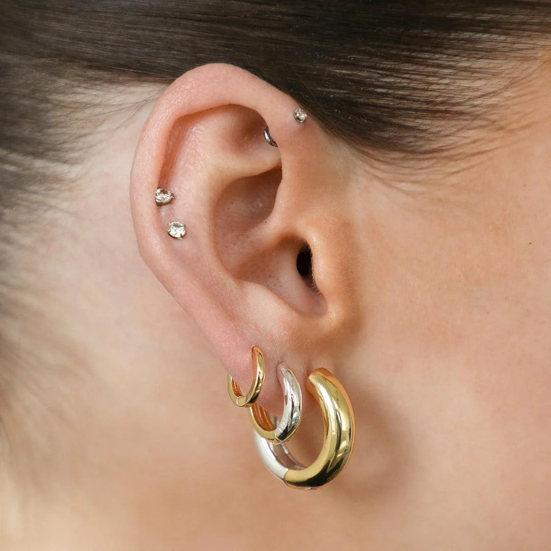 Two Tone Earrings - Image 2